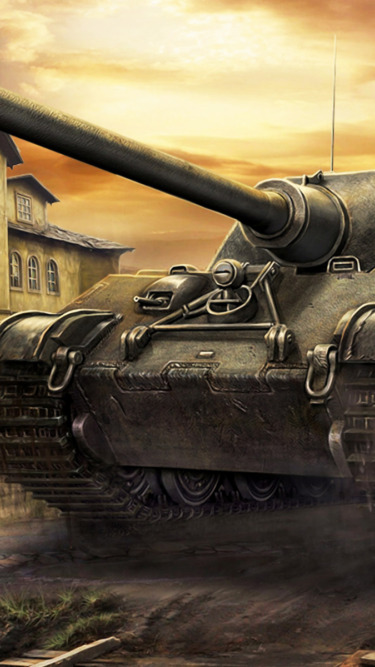 Скачать обои war, art, tank, ww2, Jagdtiger, раздел живопись в ...