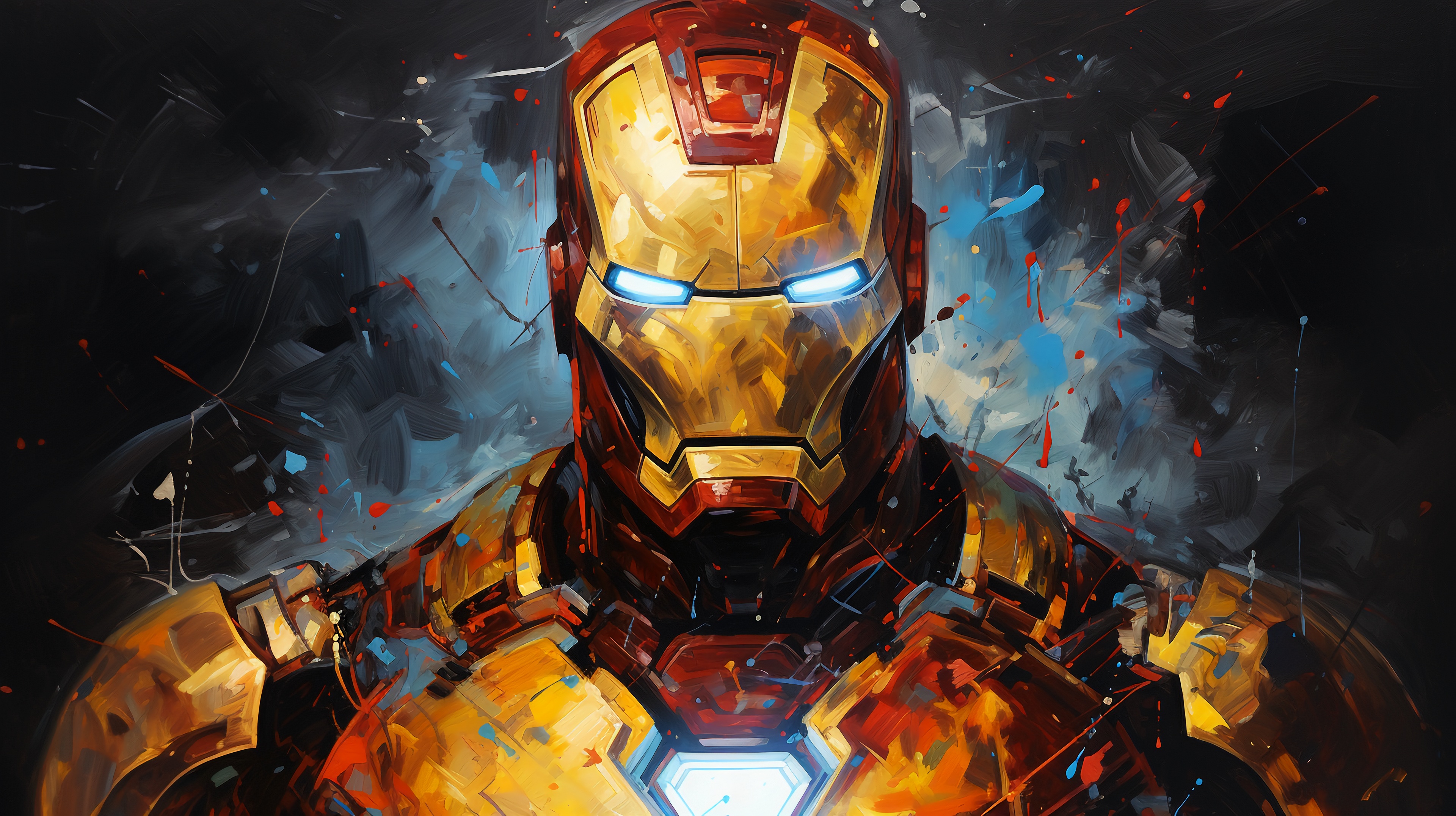 Обои colors, Marvel, Iron man, superhero, Tony Stark, ai art на телефон и  рабочий стол, раздел фильмы, разрешение 3840x2152 - скачать