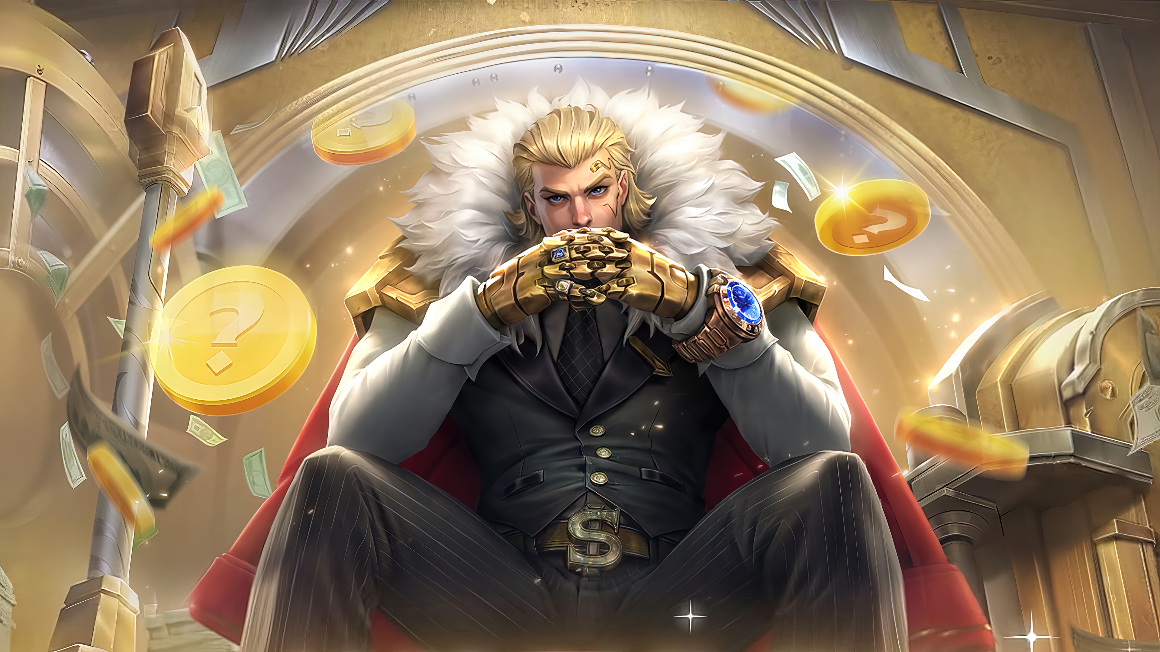 Обои деньги, мужчина, Mobile Legends: Bang Bang!, Tigreal на телефон и  рабочий стол, раздел игры, разрешение 3840x2160 - скачать