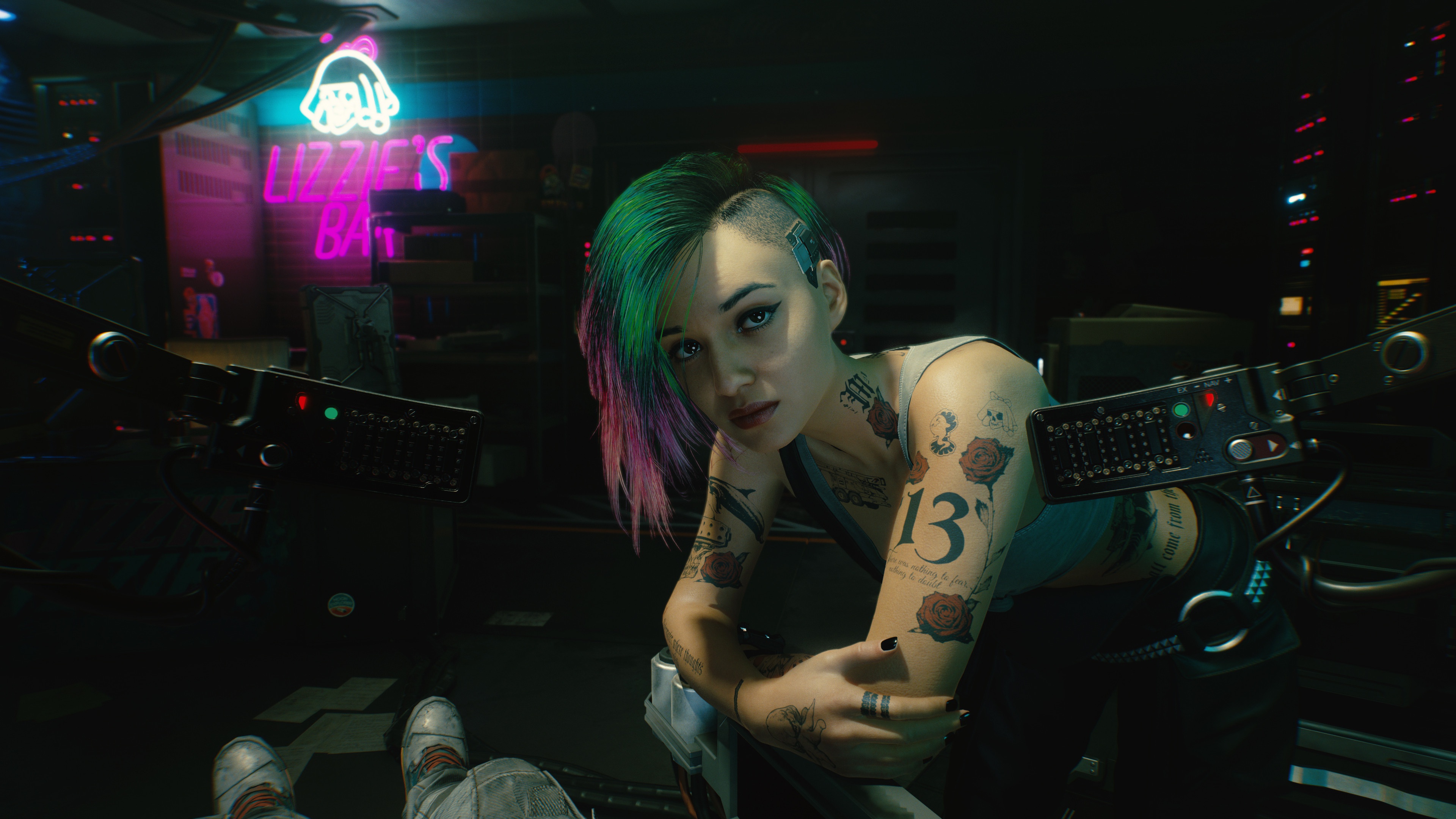 Скачать обои Girl, Games, Neon, Cyberpunk 2077, раздел игры в разрешении  3840x2160