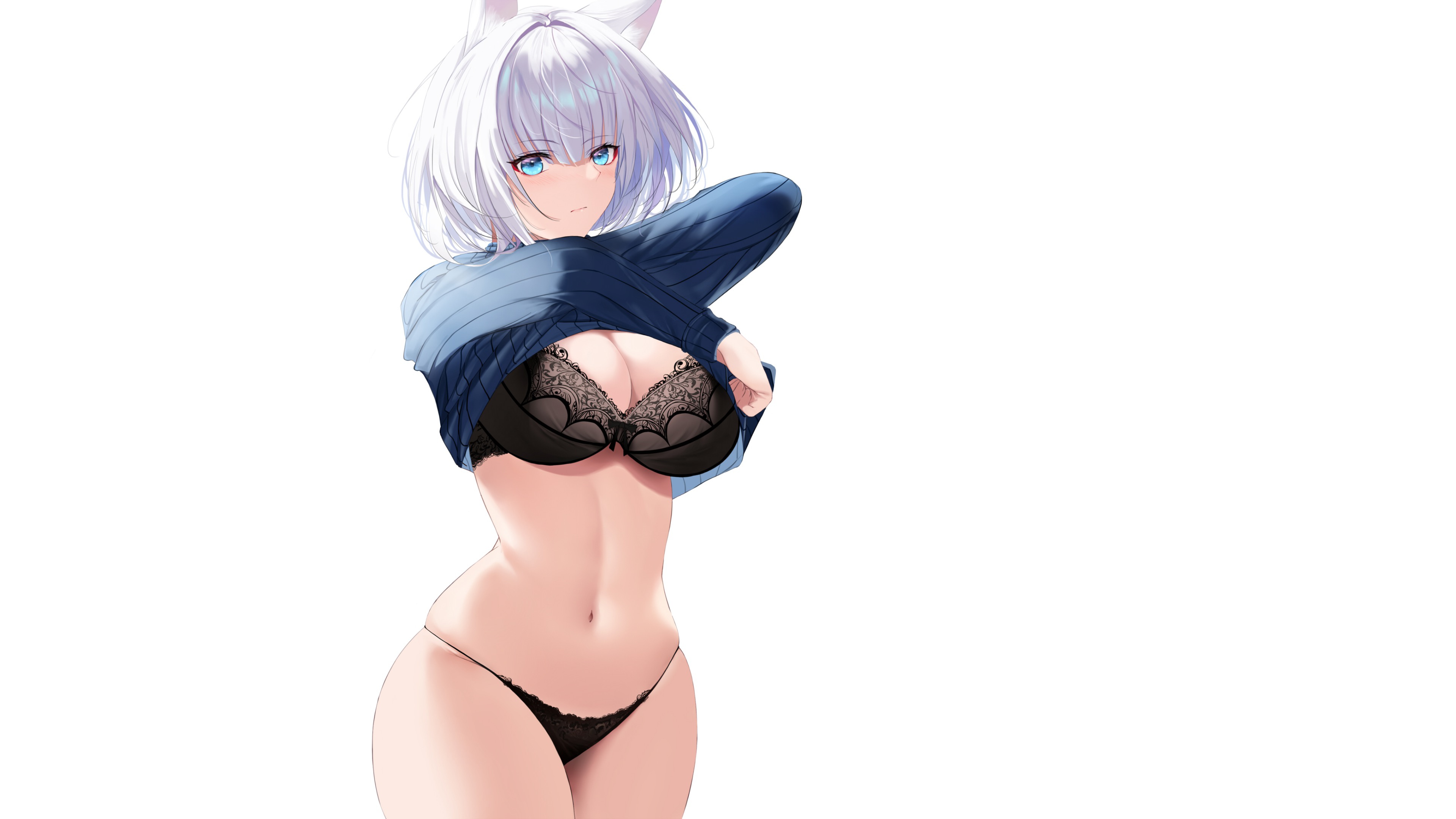 Обои girl, sexy, Anime, panties, Bra, undressing, Underwear на телефон и  рабочий стол, раздел сэйнэн, разрешение 3840x2160 - скачать