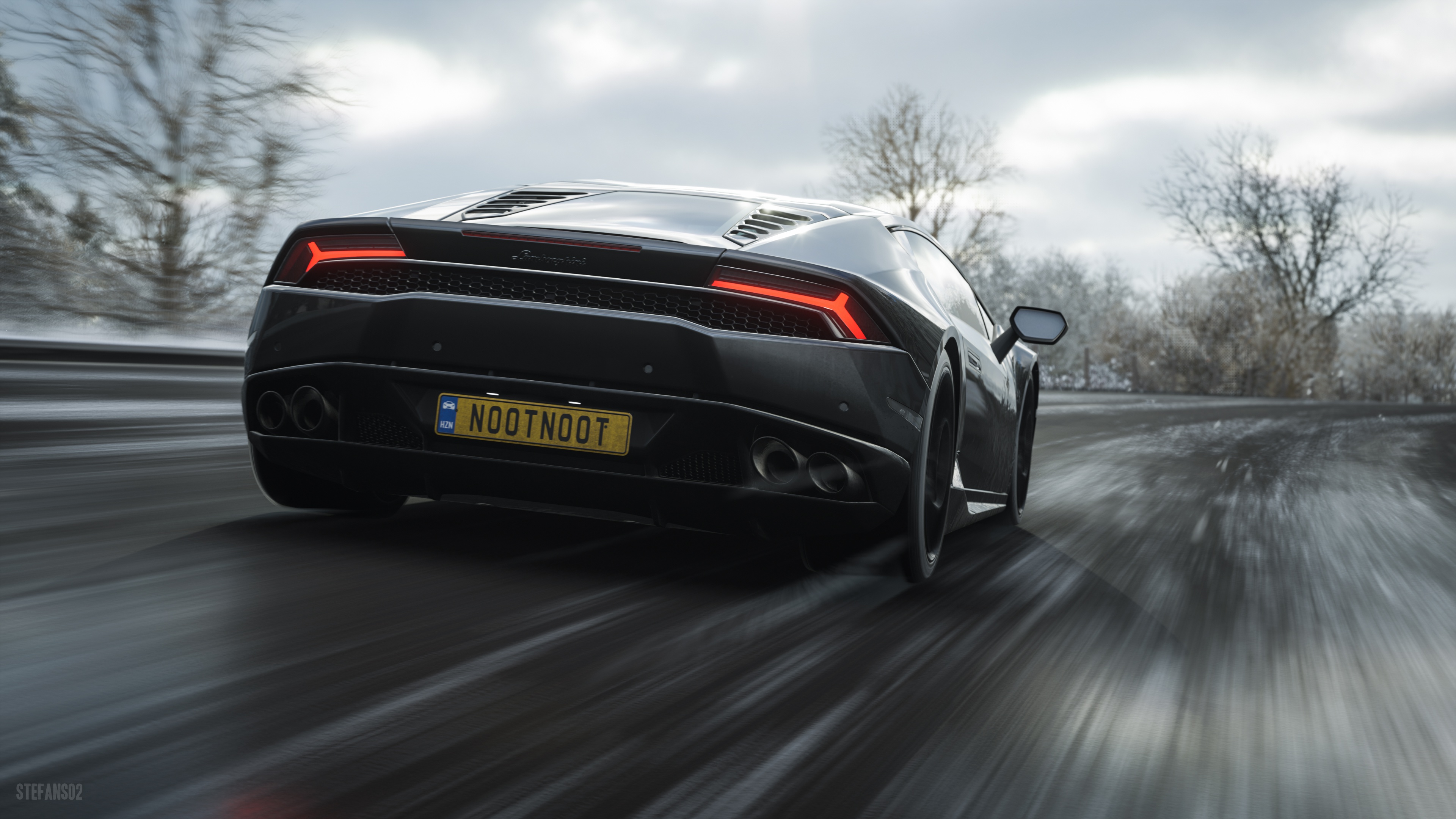 Скачать обои Lamborghini, Microsoft, game, 2018, Huracan, Forza Horizon 4,  раздел игры в разрешении 3840x2160