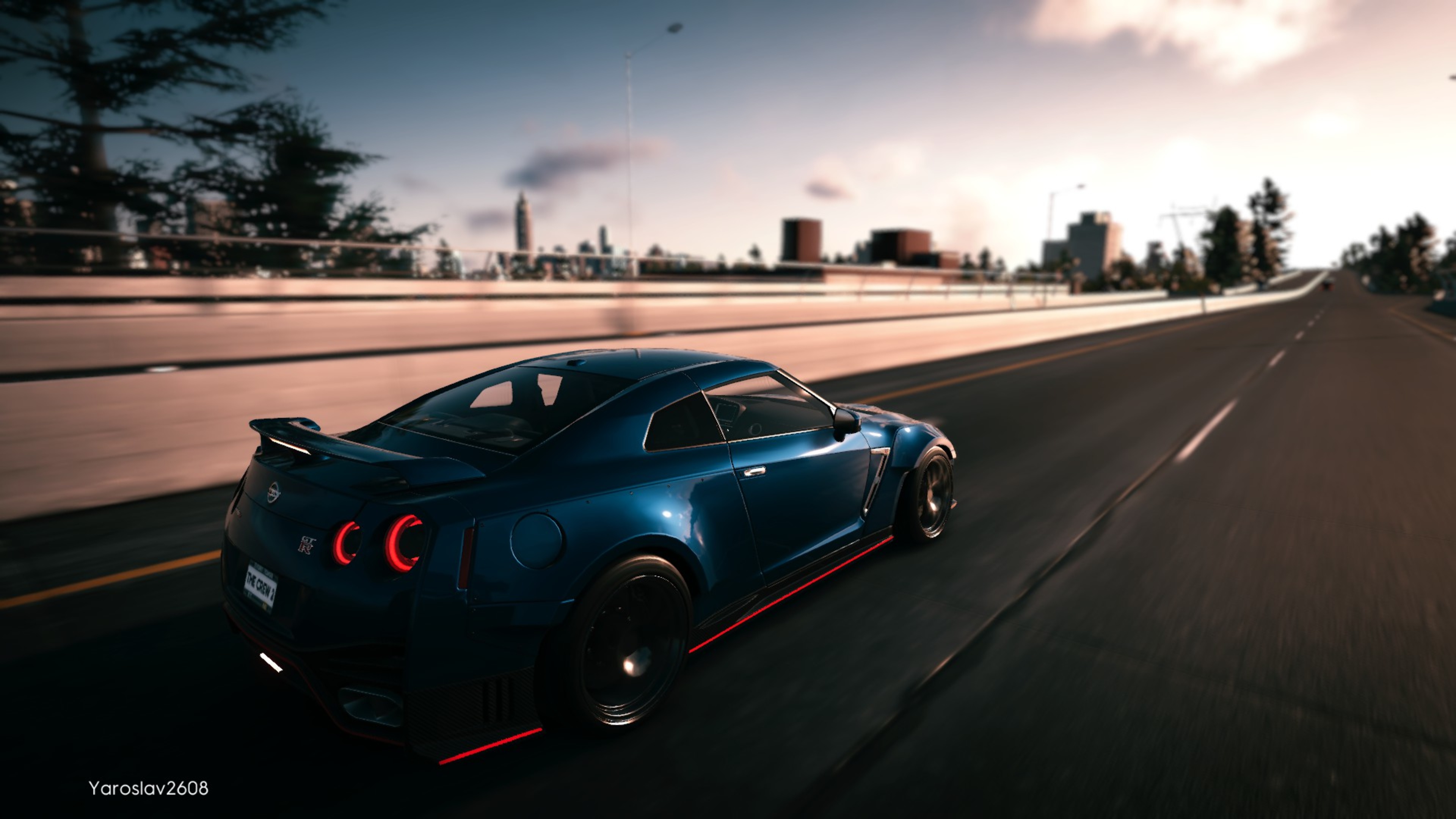 Скачать обои игры, Nissan, автомобиль, Nissan GT-R, Nissan GTR, The Crew 2,  раздел игры в разрешении 3840x2160