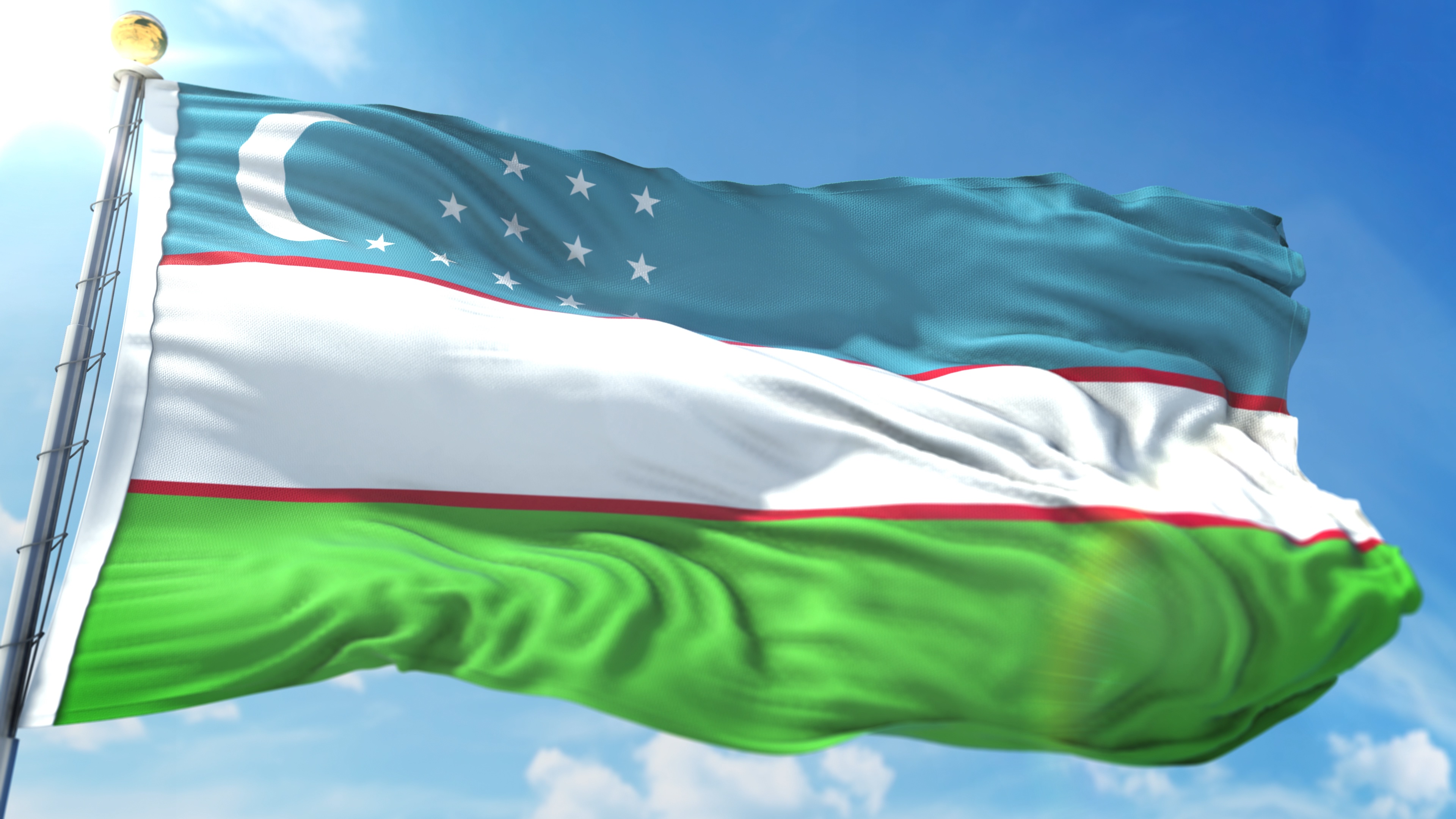 Обои Flag, Uzbekistan Large Flag, Uzbek на телефон и рабочий стол, раздел  город, разрешение 3840x2160 - скачать