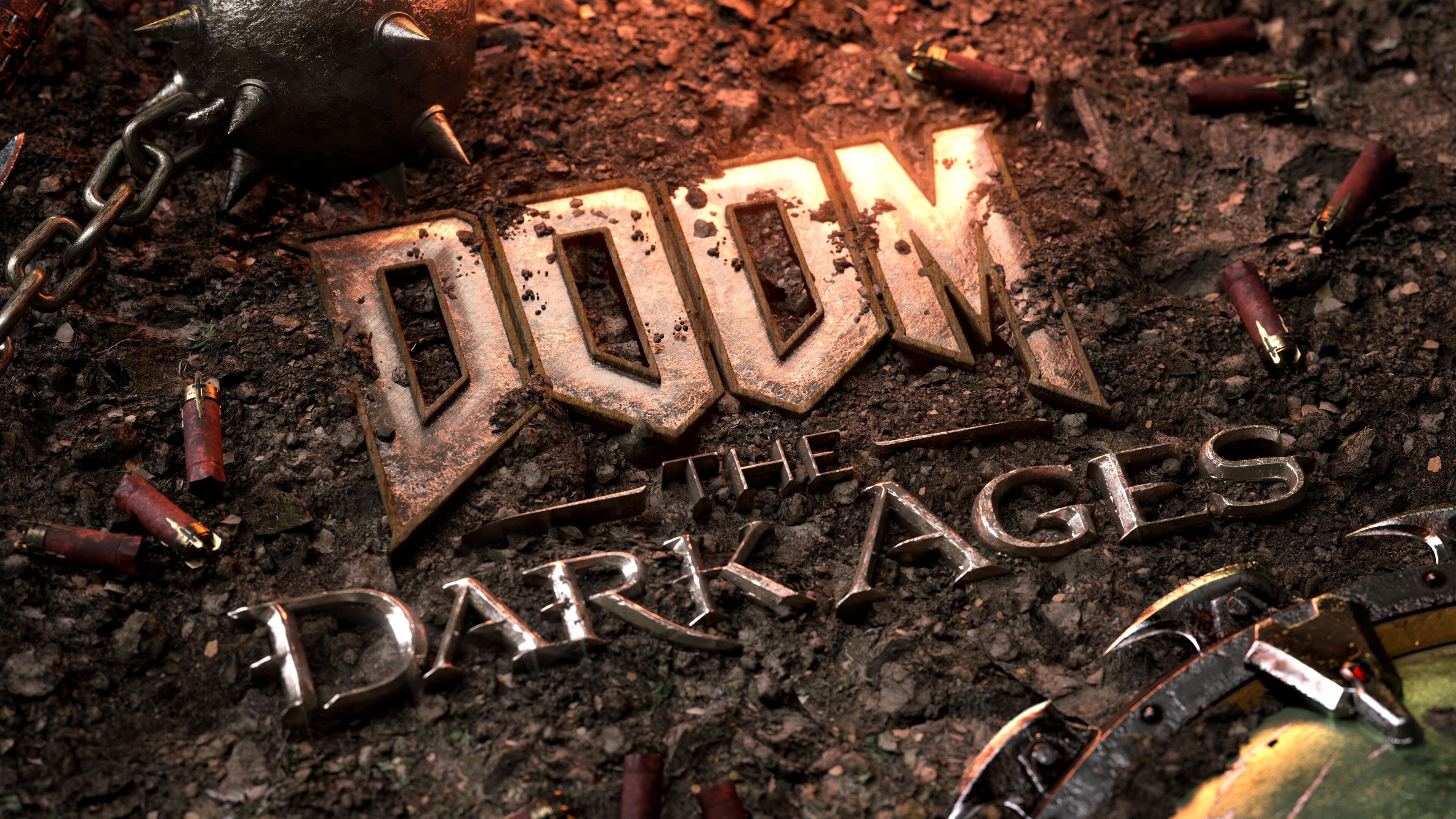 Скачать обои DOOM, The Dark Ages, Doom guy, Doom Slayers Club, раздел игры  в разрешении 3840x2160