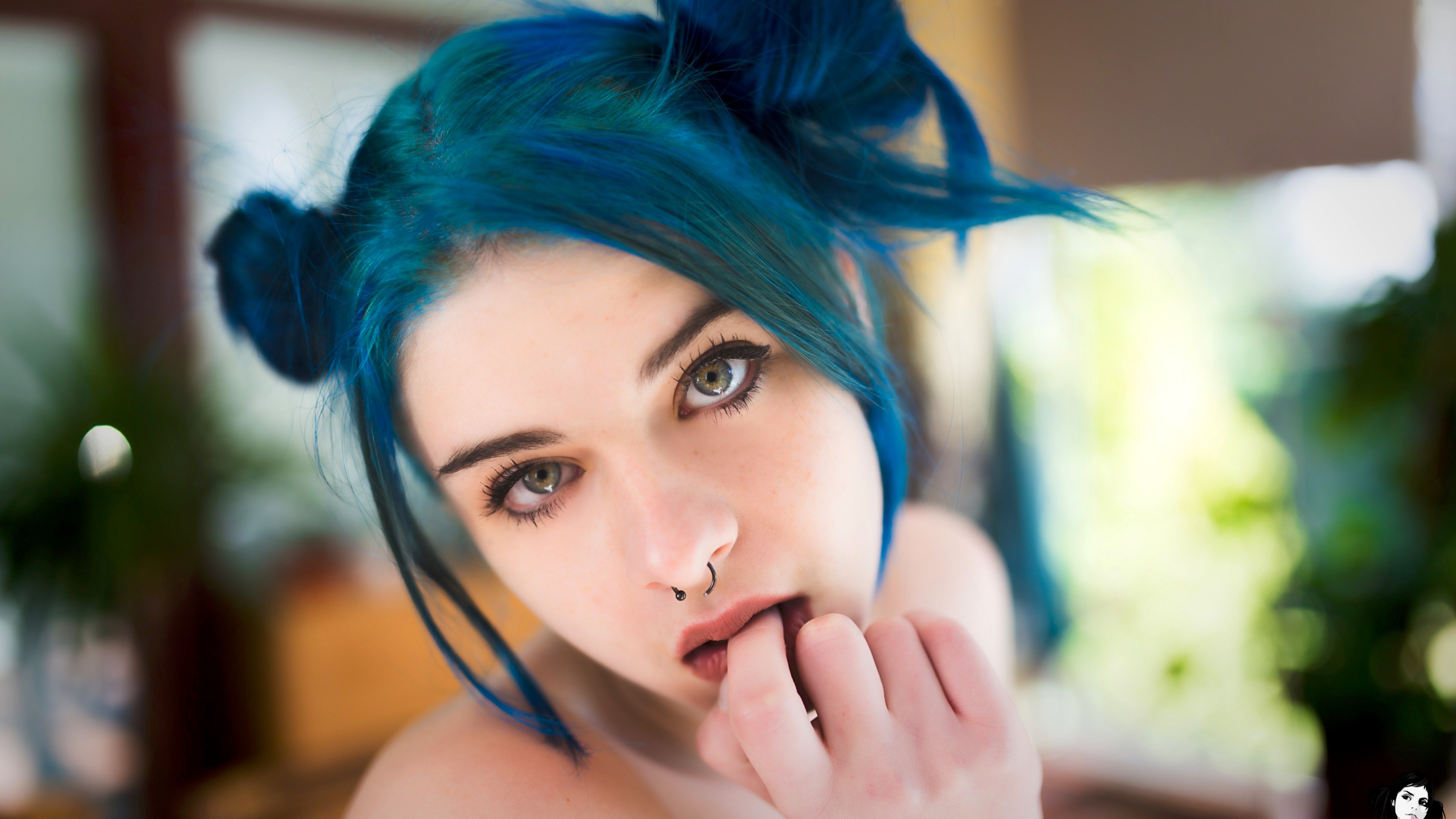 Blue hair blue eyes. Kuroha Suicide. Suicidegirls Kuroha. Kuroha SG. Paulina Kuroha.