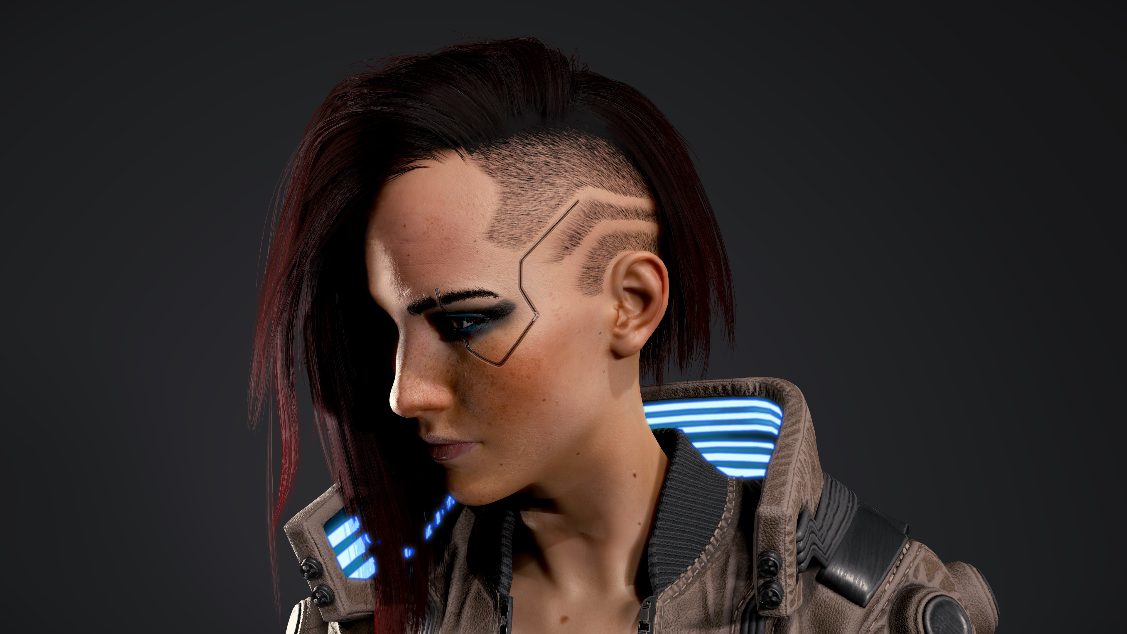 Cyberpunk girl hair фото 4