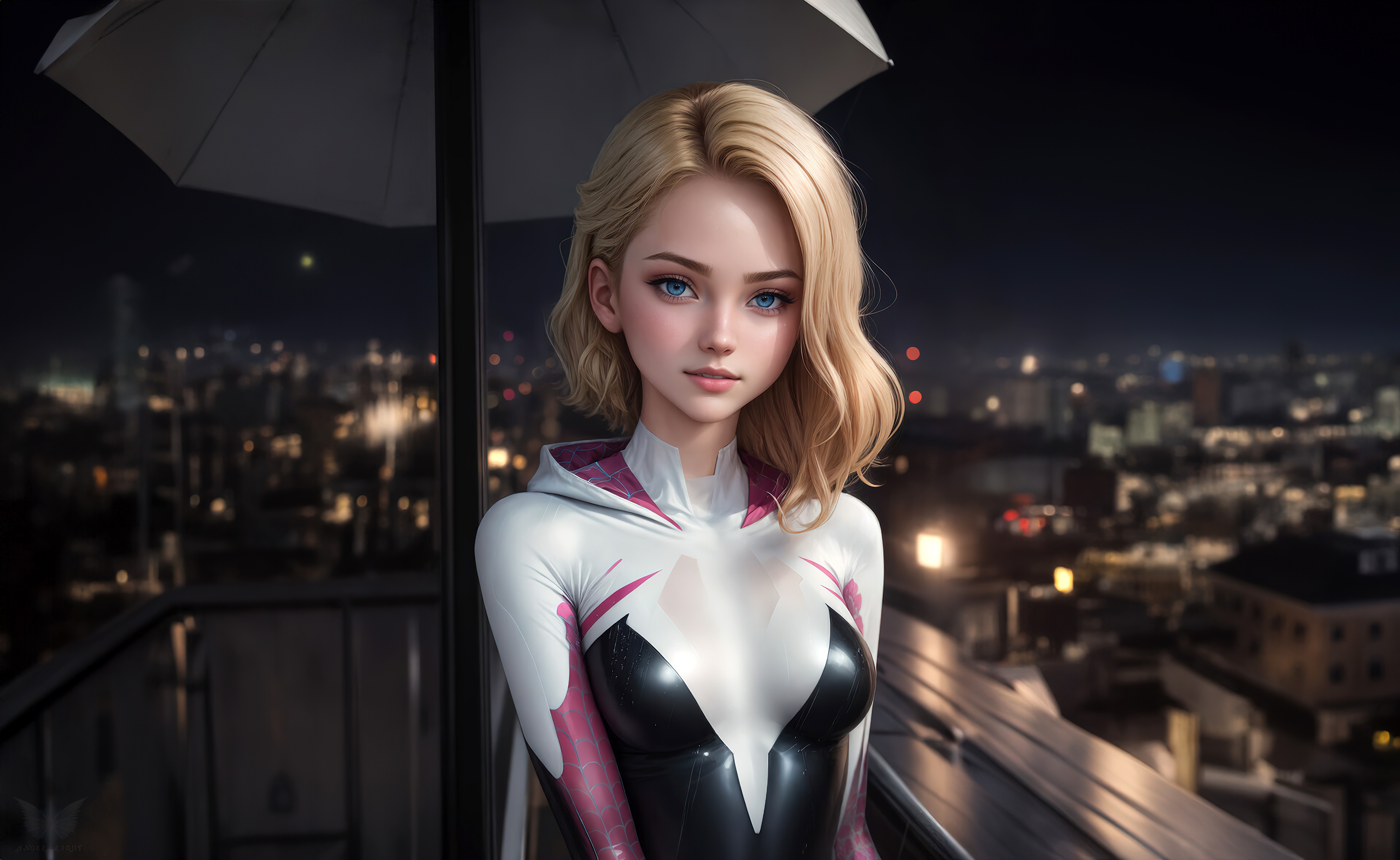 Скачать обои Girl, Gwen, Spider, Gwen Stacy, Spider Gwen, AI Generated,  раздел ии арт в разрешении 3840x2360