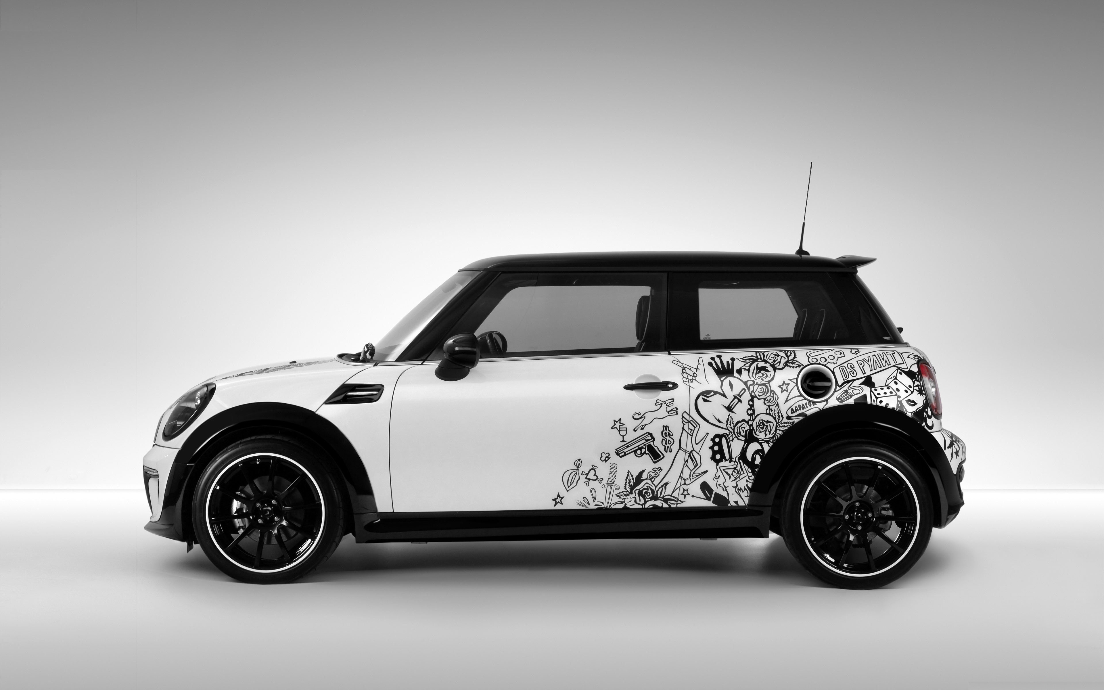 Скачать обои машина, колеса, Мини Купер, MINI Cooper S Bully, раздел машины  в разрешении 3840x2400