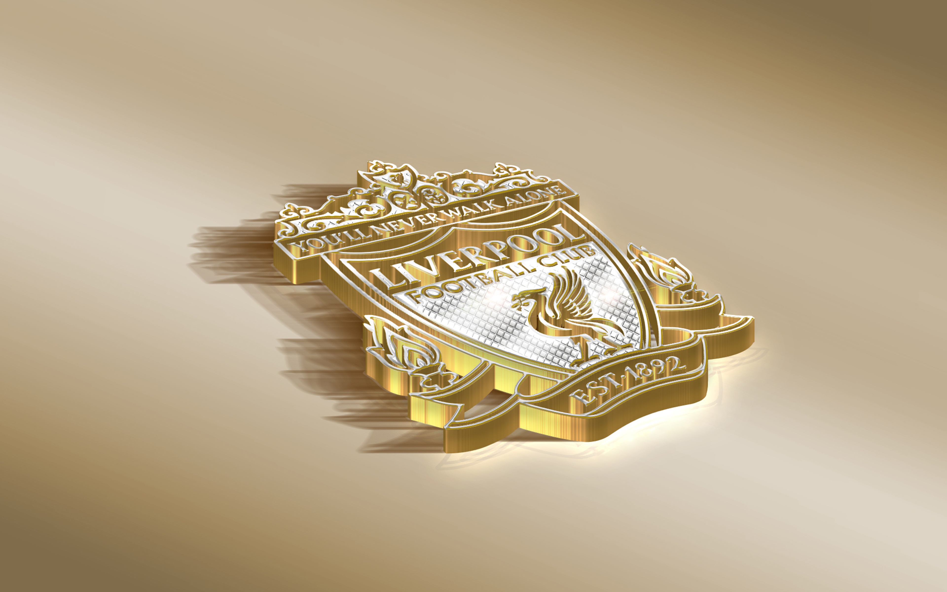 Обои Logo, Golden, Football, Liverpool FC, YNWA, Soccer, Emblem, English  Club на телефон и рабочий стол, раздел спорт, разрешение 3840x2400 - скачать