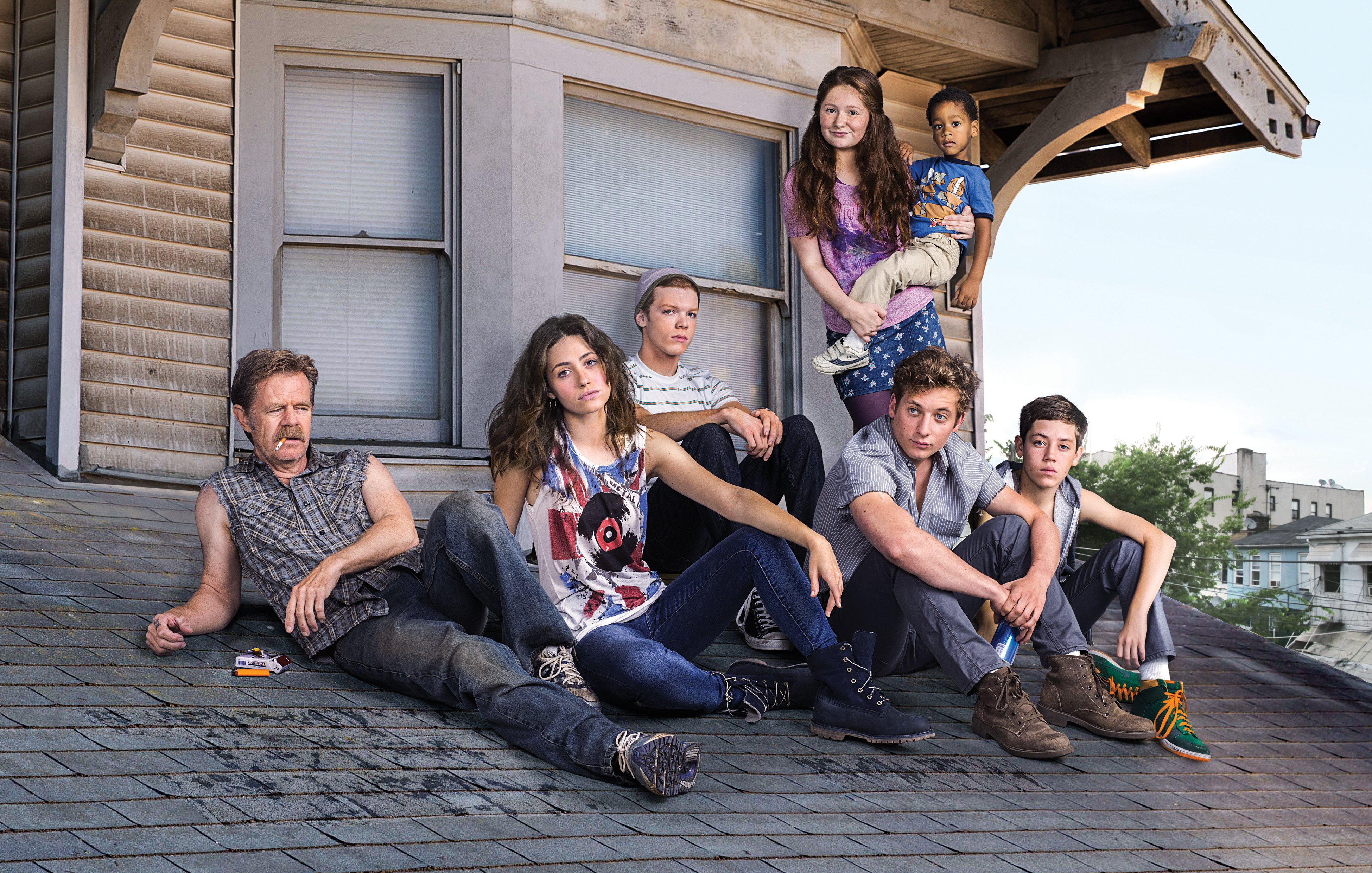 Обои Emmy Rossum, Shameless, Jeremy Allen White, Emma Kenney, William H.  Macy, Cameron Monaghan, Ethan Cutkosky, Бесстыдники на телефон и рабочий  стол, раздел фильмы, разрешение 3900x2482 - скачать