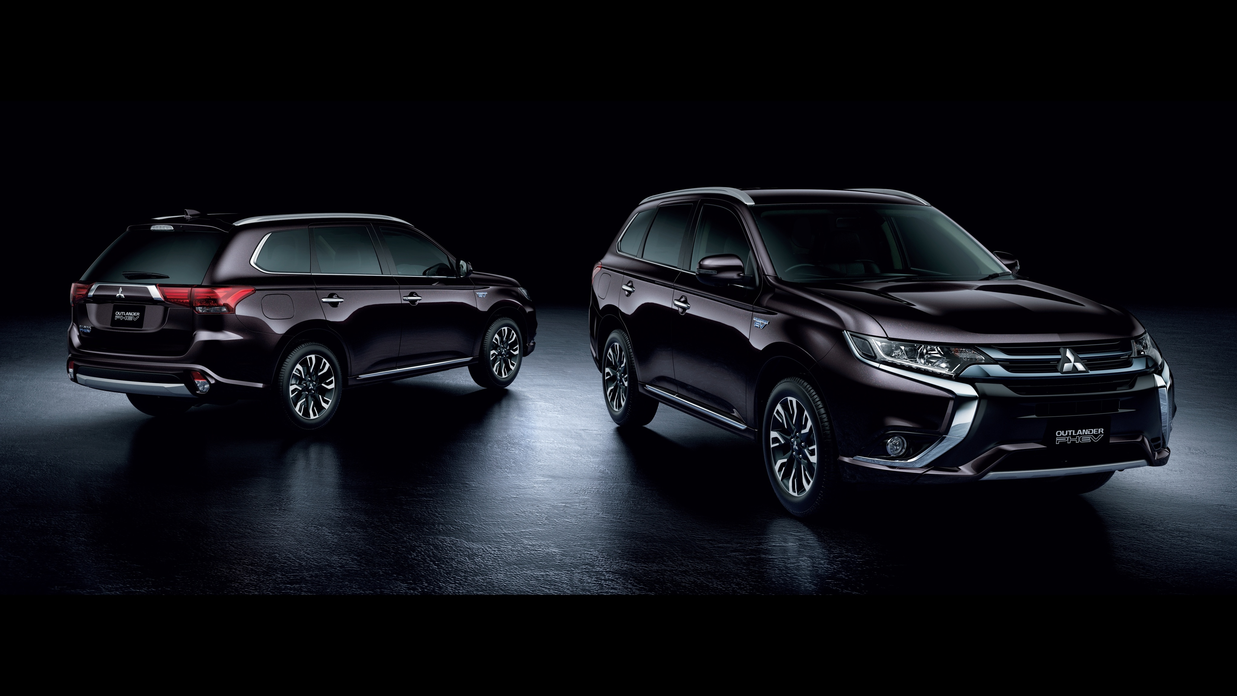 Скачать обои Mitsubishi, мицубиси, JP-spec, Outlander, 2015, PHEV,  аутлендер, раздел машины в разрешении 4096x2304