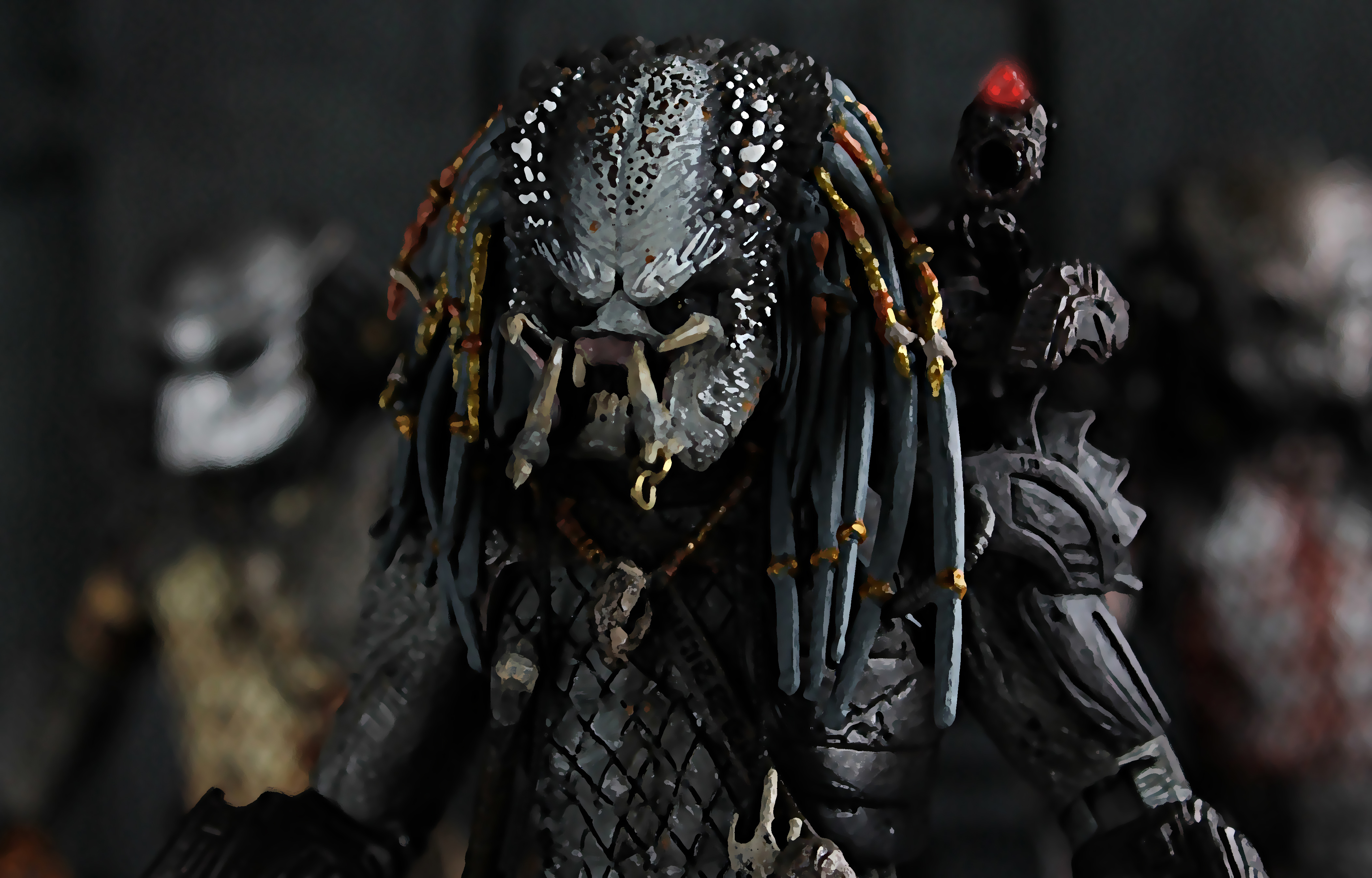 Обои фон, хищник, существо, Predator, тварь на телефон и рабочий стол,  раздел фантастика, разрешение 4207x2693 - скачать