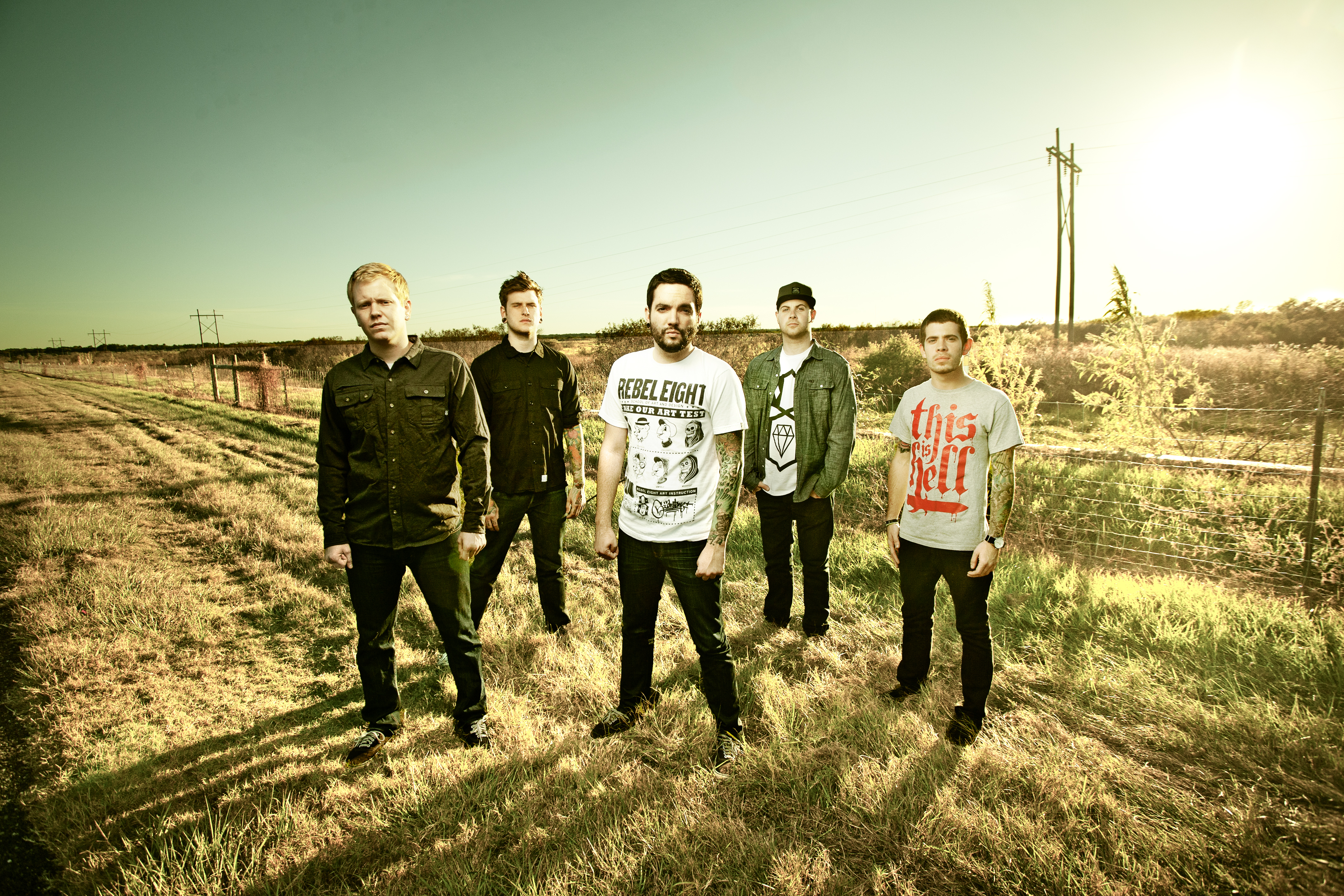 Обои поле, музыка, группа, a day to remember на телефон и рабочий стол,  раздел музыка, разрешение 4234x2823 - скачать