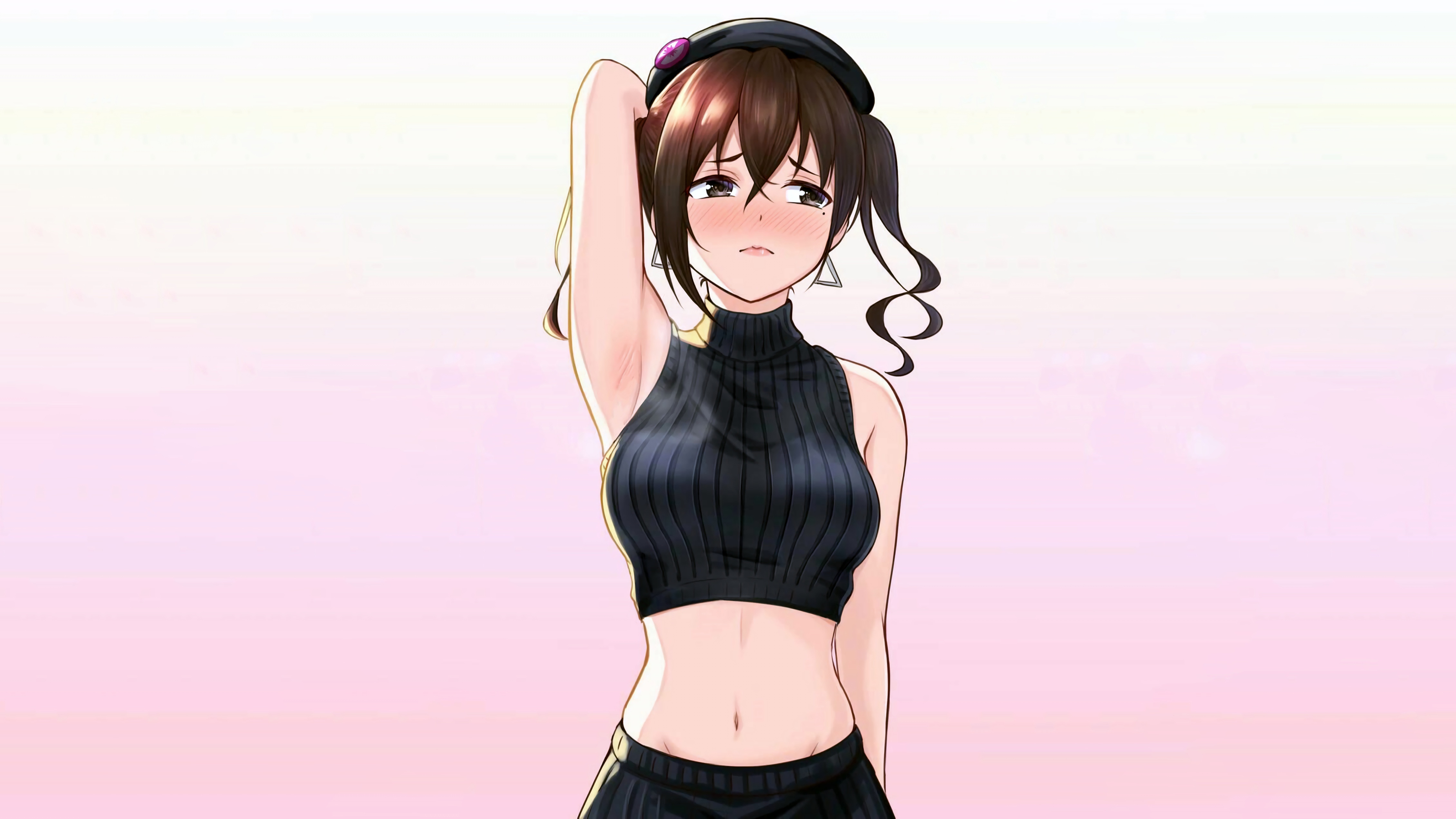 Скачать обои girl, sexy, brown hair, anime, beautiful, short hair, pretty,  attractive, раздел сэйнэн в разрешении 4519x2542