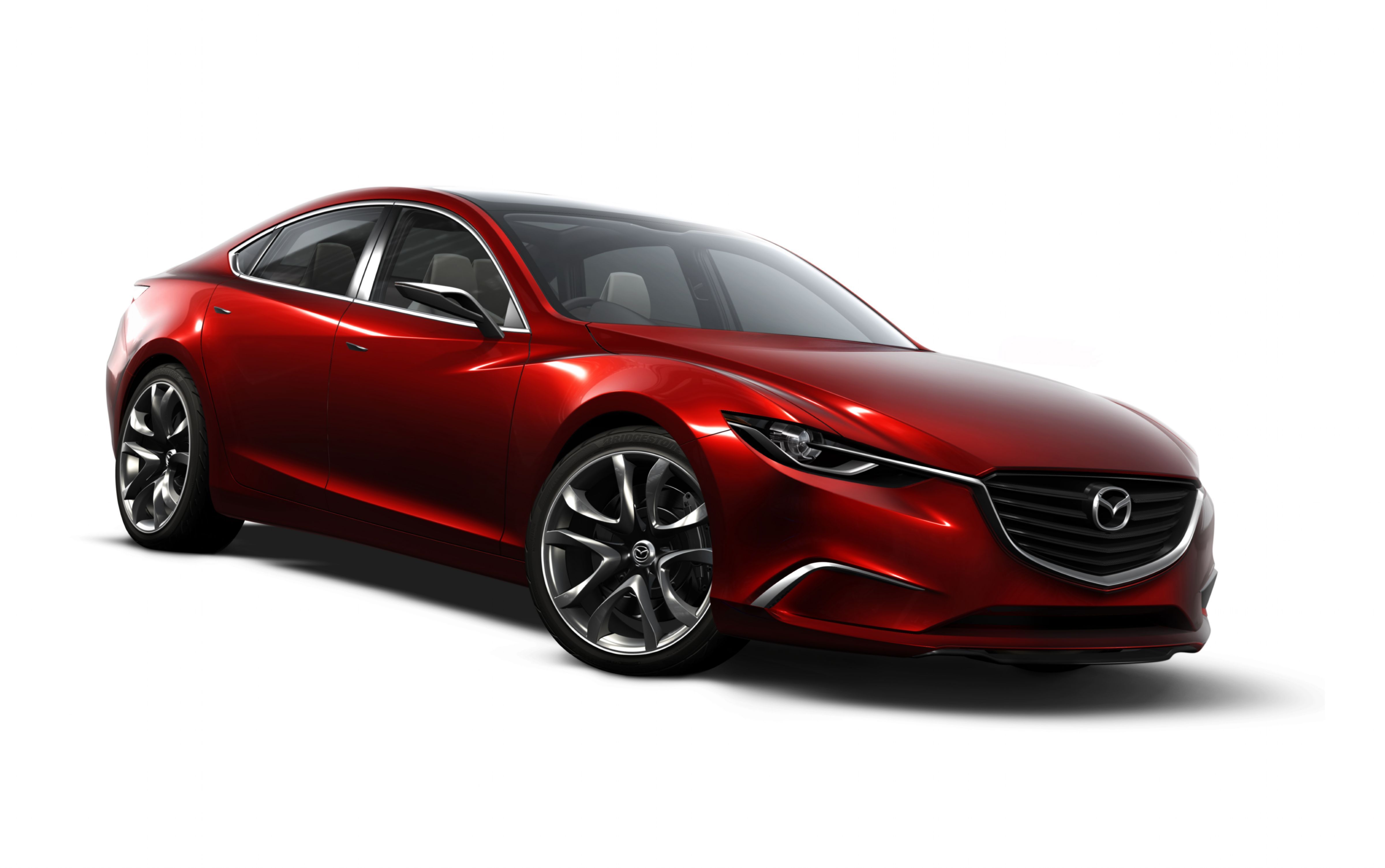 Скачать обои Красный, Авто, concept, Mazda, на белом фоне, раздел mazda в  разрешении 4800x3010