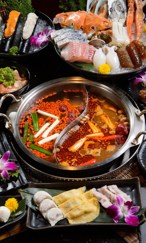 рыба, суп, мясо, овощи, блюдо, морепродукты, ассорти, китайская кухня