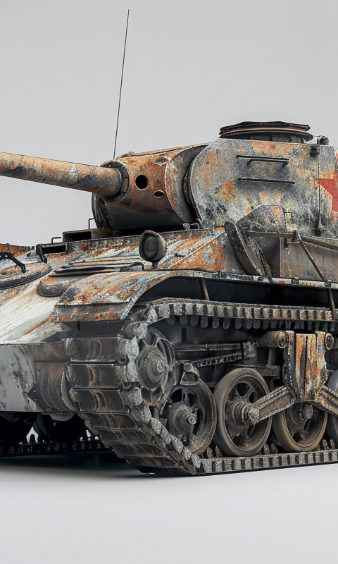 танк, светлый фон, цифровое искусство, ИИ-арт, Искусство искусственного интеллекта, НЕЙРОСЕТЬ