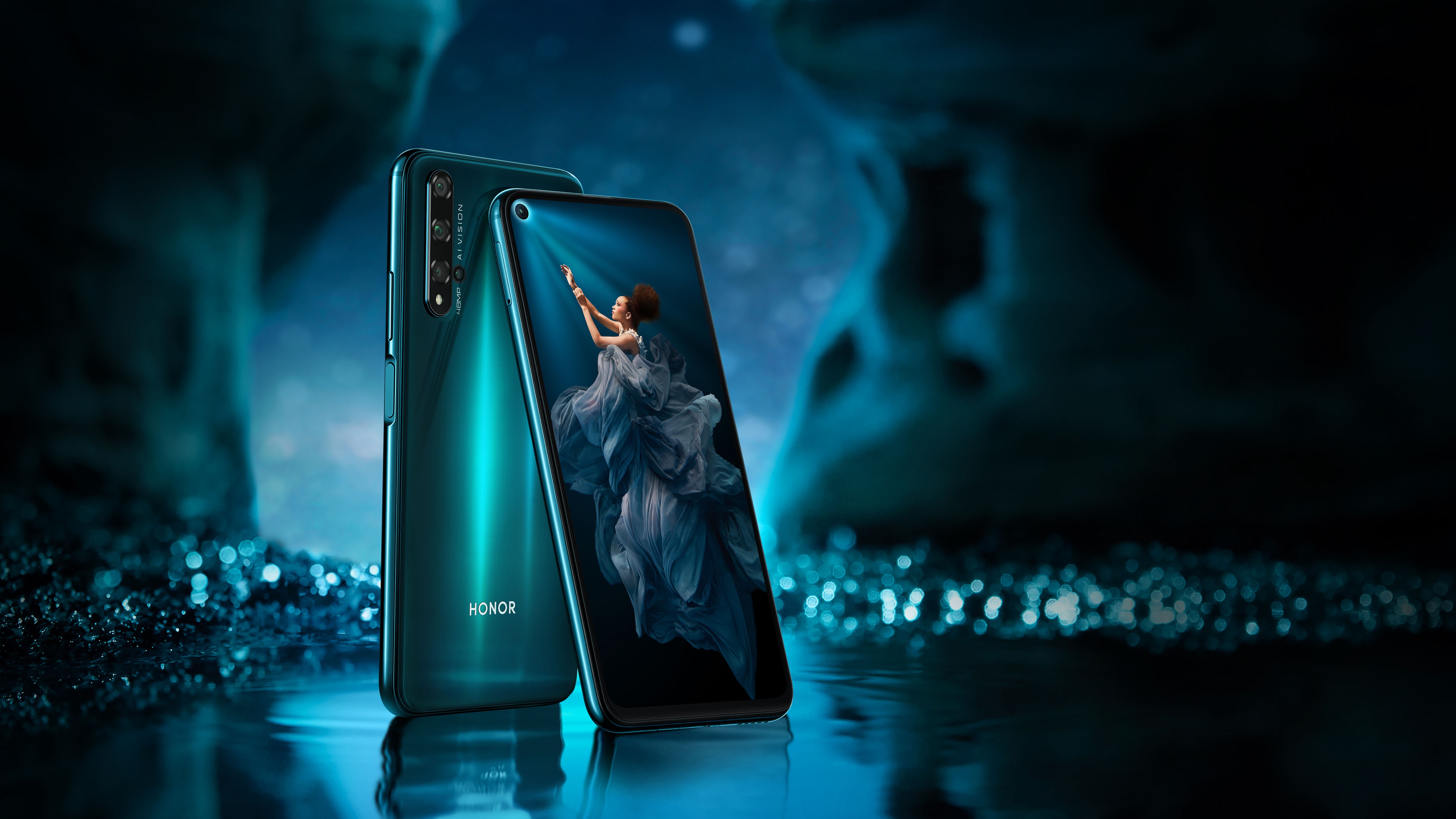 Обои фон, камеры, экран, заставка, смартфон, phone, Honor, Honor 20 Pro на  телефон и рабочий стол, раздел hi-tech, разрешение 5000x2812 - скачать