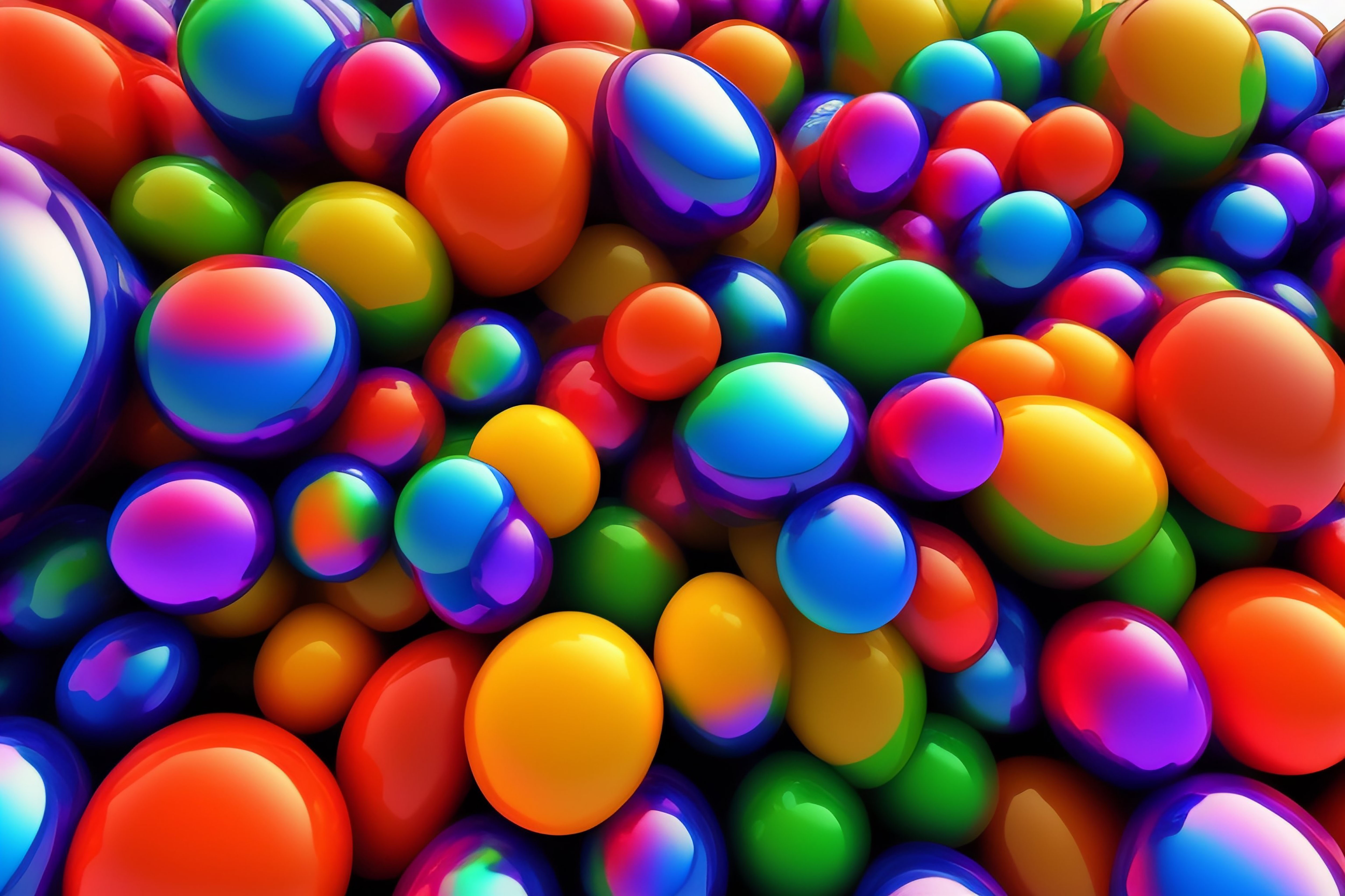 Обои шарики, фон, шары, colorful, rainbow, balls, background, красочный на  телефон и рабочий стол, раздел текстуры, разрешение 5000x3333 - скачать