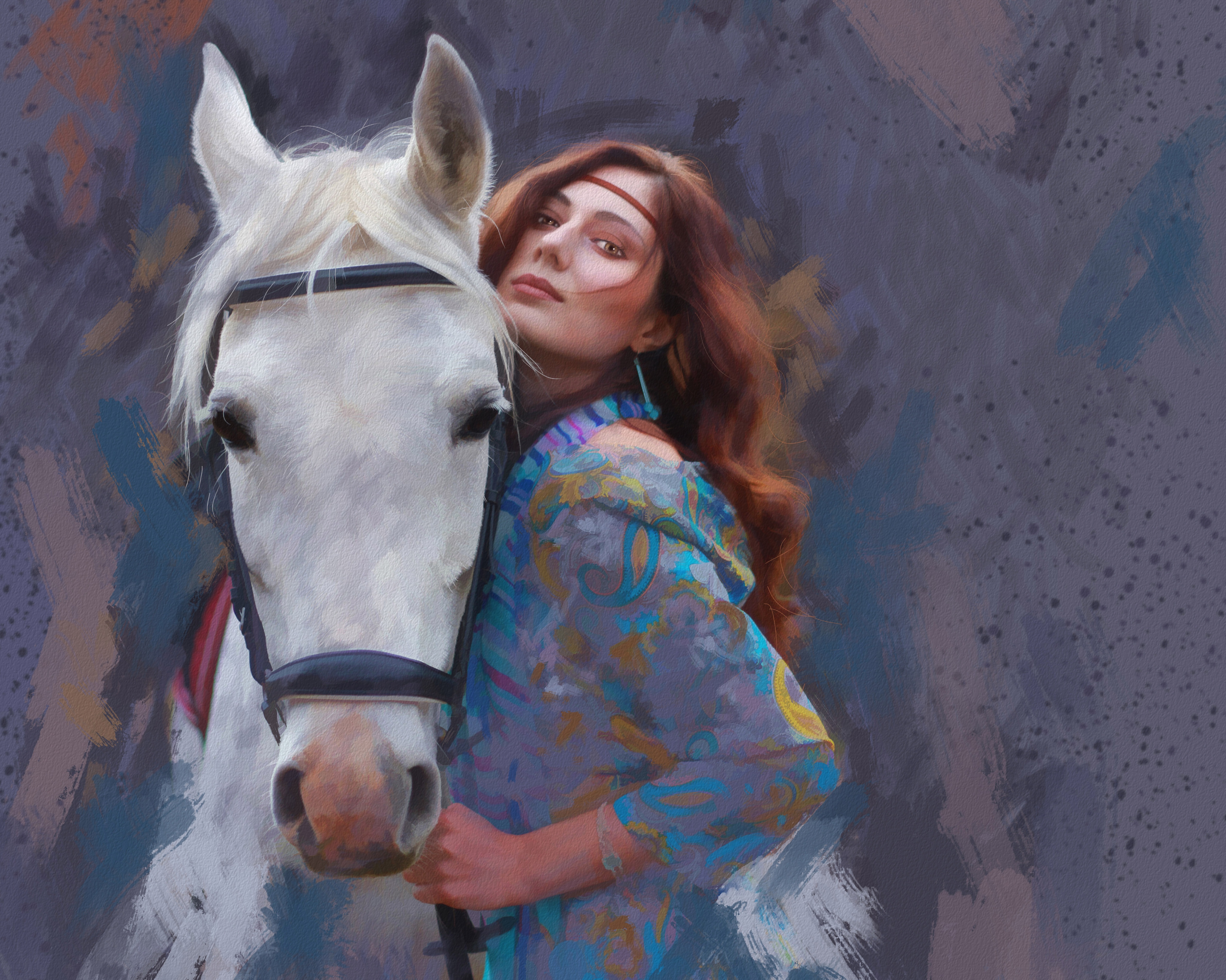 Алиса лошадка. Живопись - Альберто Гильен. Художник Alberto Guillen портрет. Картина девушка на лошади. Женщина и лошадь в живописи.