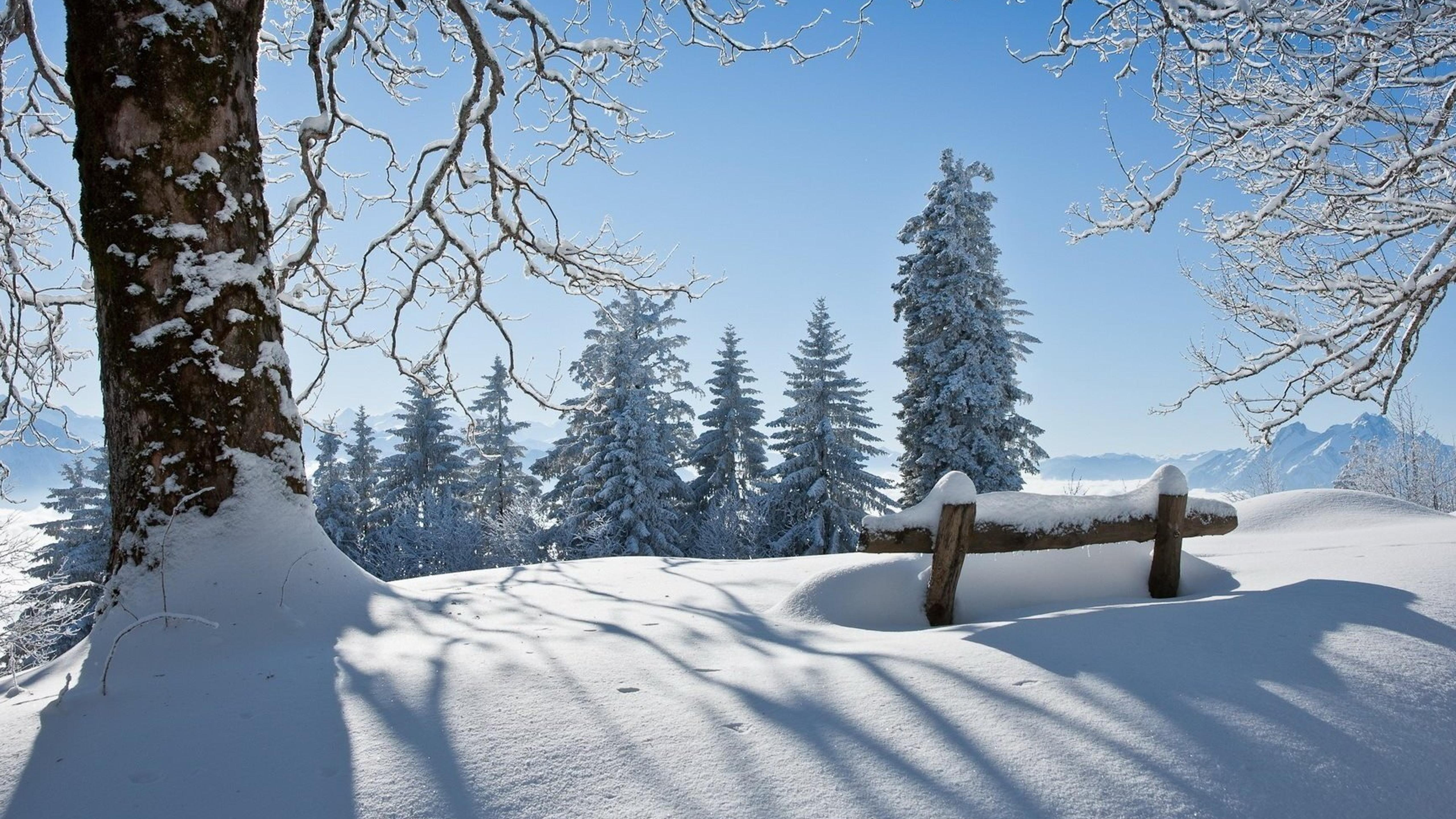 Зима. Зимний пейзаж. Снежная зима. Снежный пейзаж.