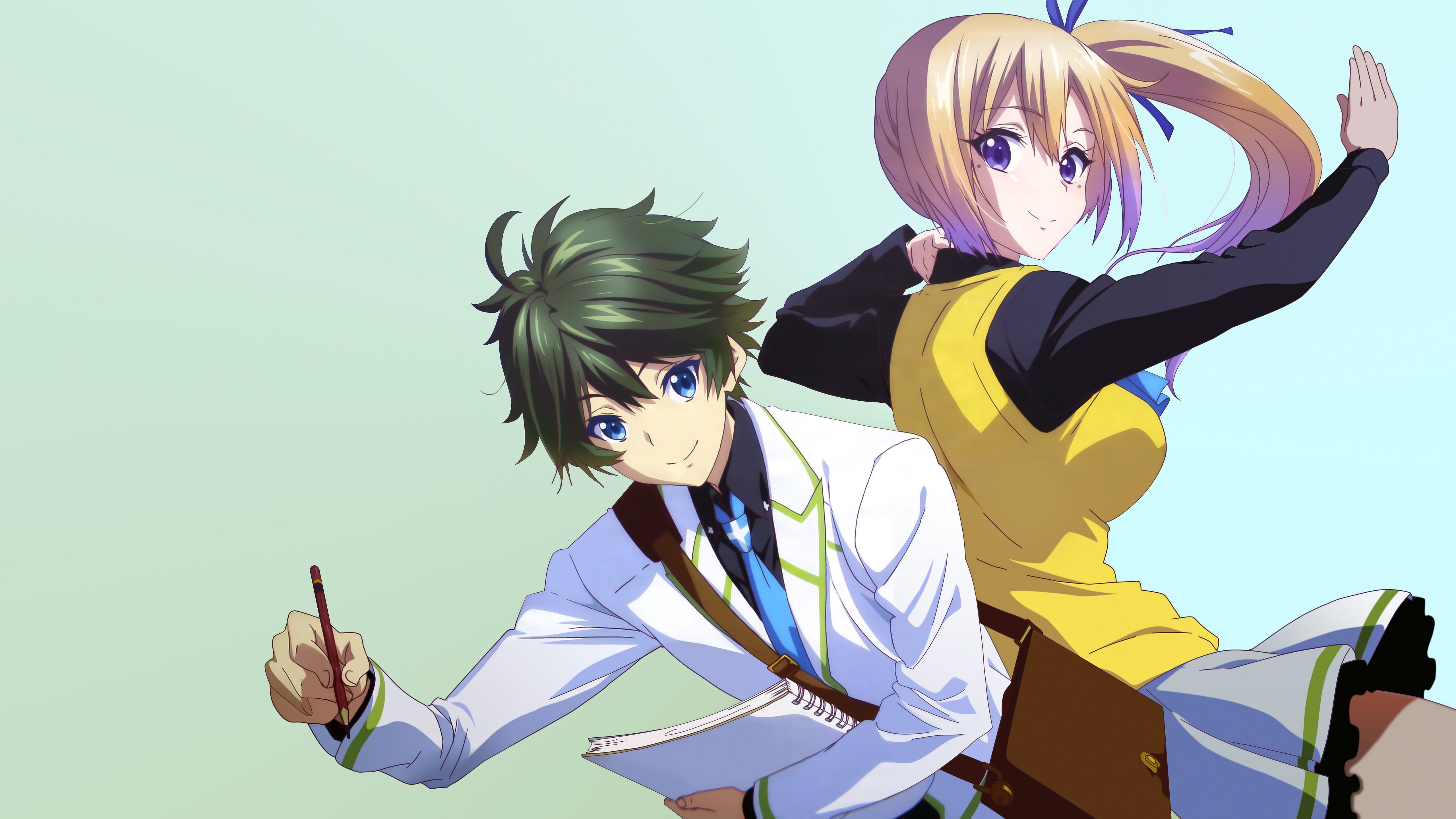 Скачать обои anime, japanese, bishojo, seifuku, Musaigen no Phantom World,  Mai Kawakami, Myriad Colors Phantom World, Haruhiko Ichijou, раздел сёдзё в  разрешении 5120x2880