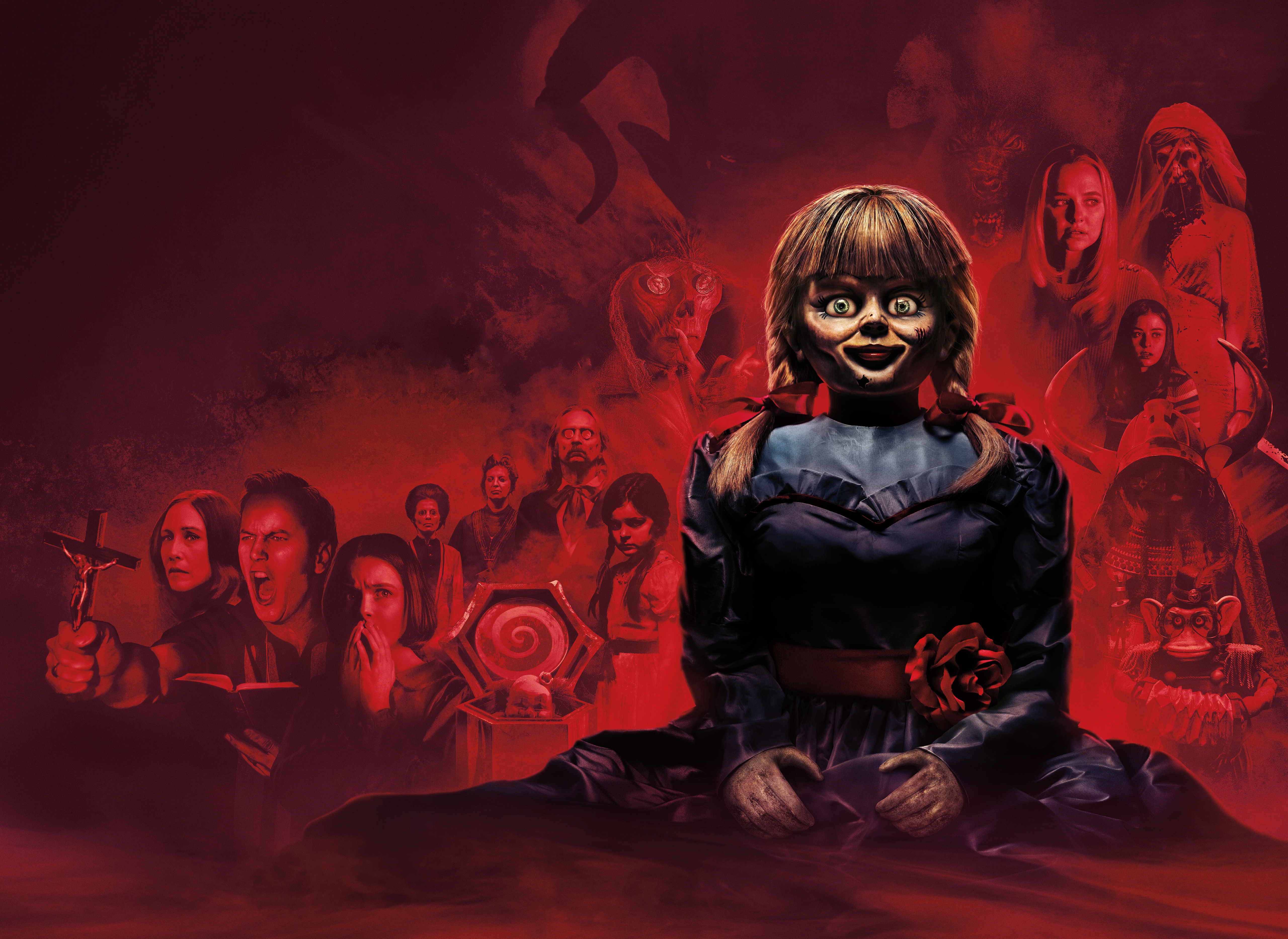 Обои кукла, ужас, Annabelle, Проклятие Аннабель, Annabelle Comes Home,  Аннабель, Comes Home на телефон и рабочий стол, раздел фильмы, разрешение  5120x3732 - скачать