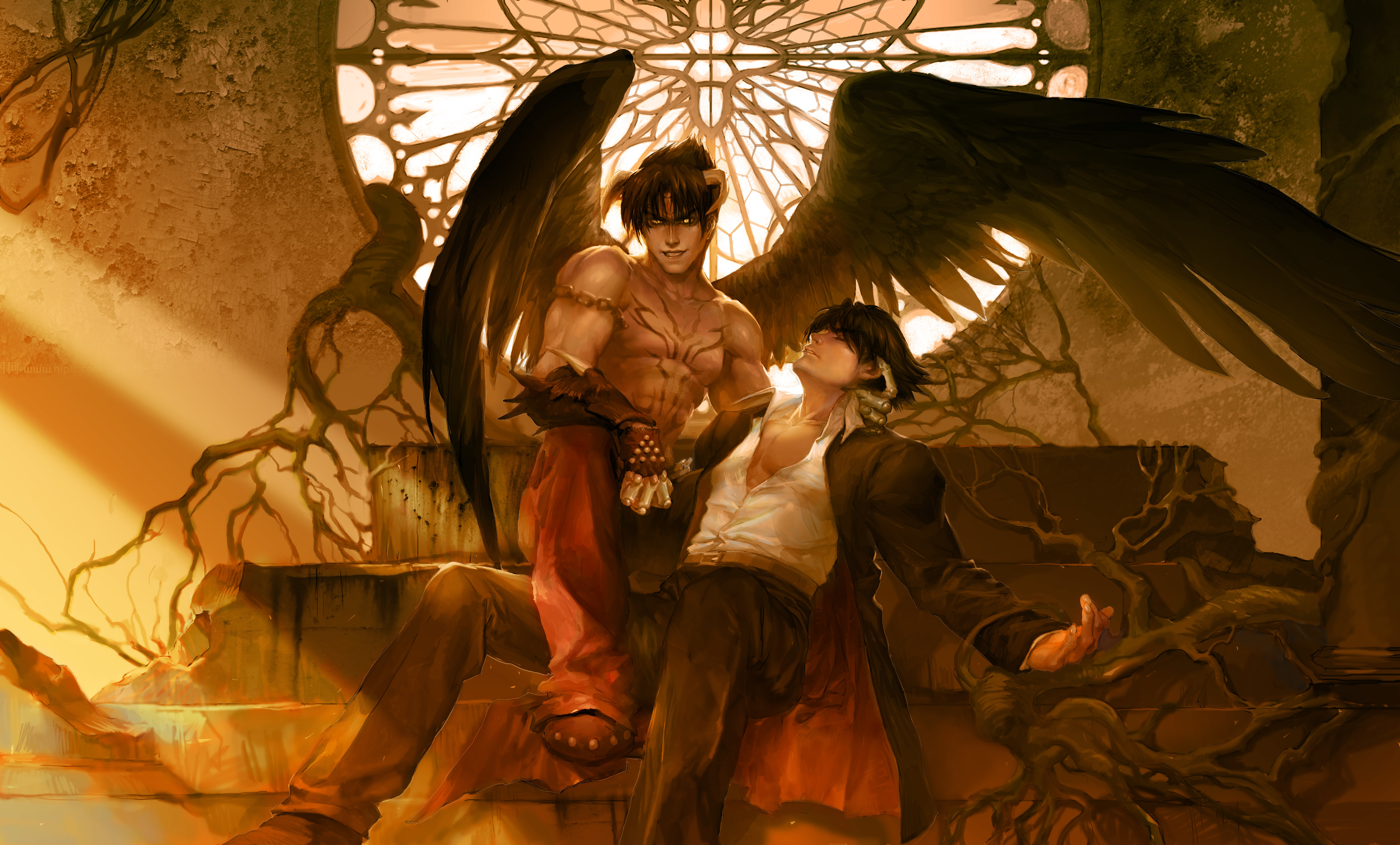 Фантастика про ангелов. Ангел и демон. Devil Jin. Jin Kazama 4.