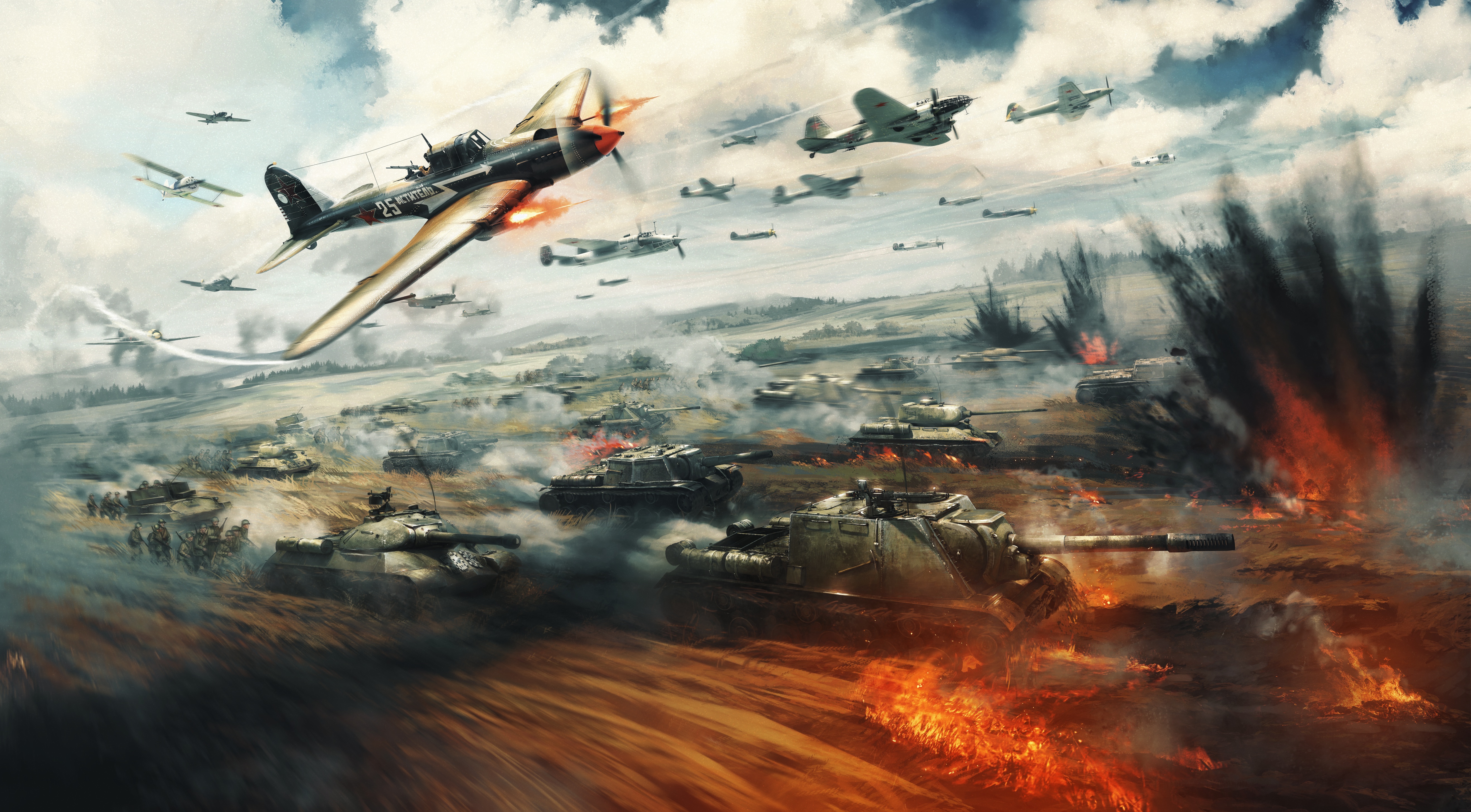 Обои Game, War Thunder, Tanks Battle на телефон и рабочий стол, раздел игры,  разрешение 5277x2915 - скачать