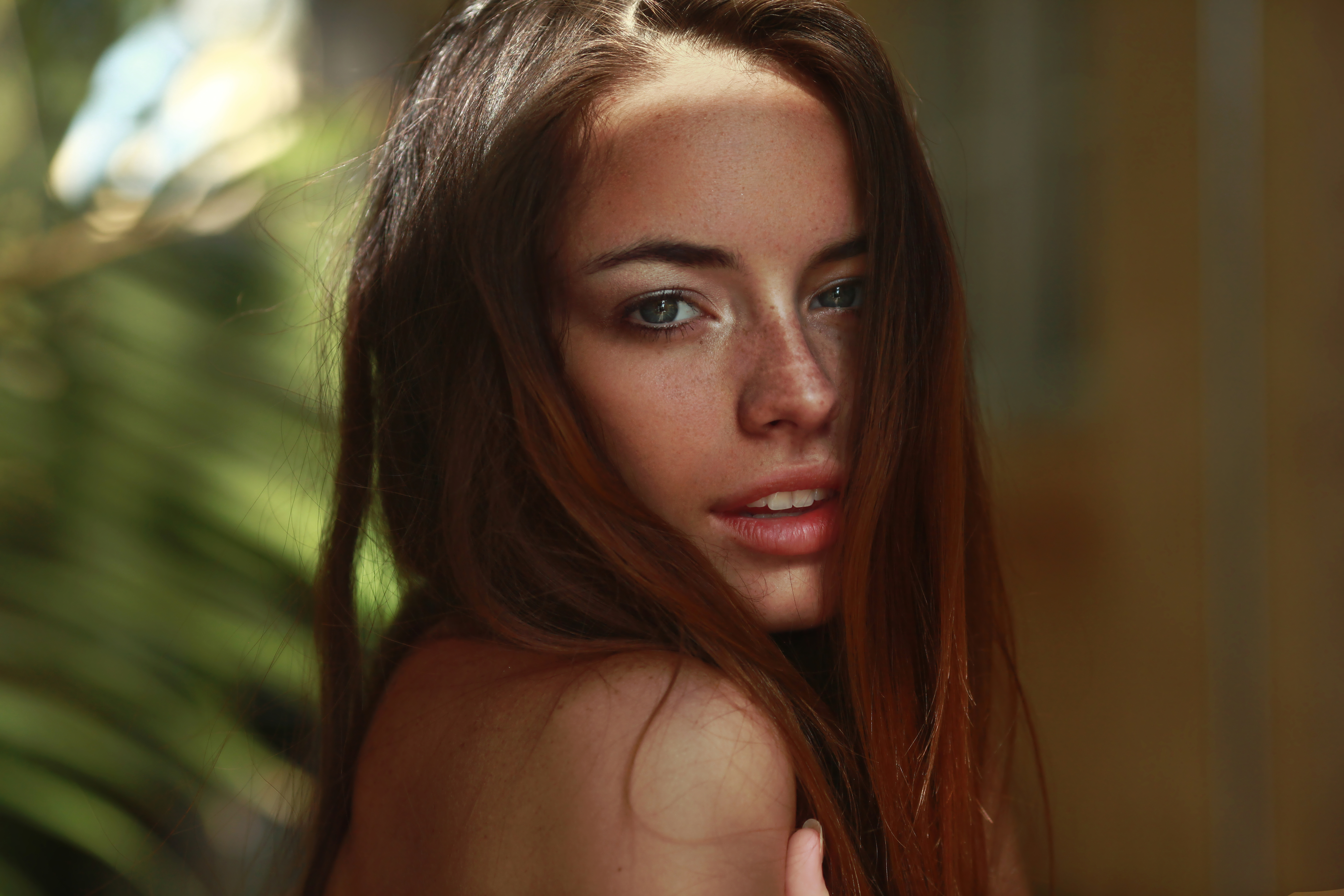 Hot Brunette With Freckles