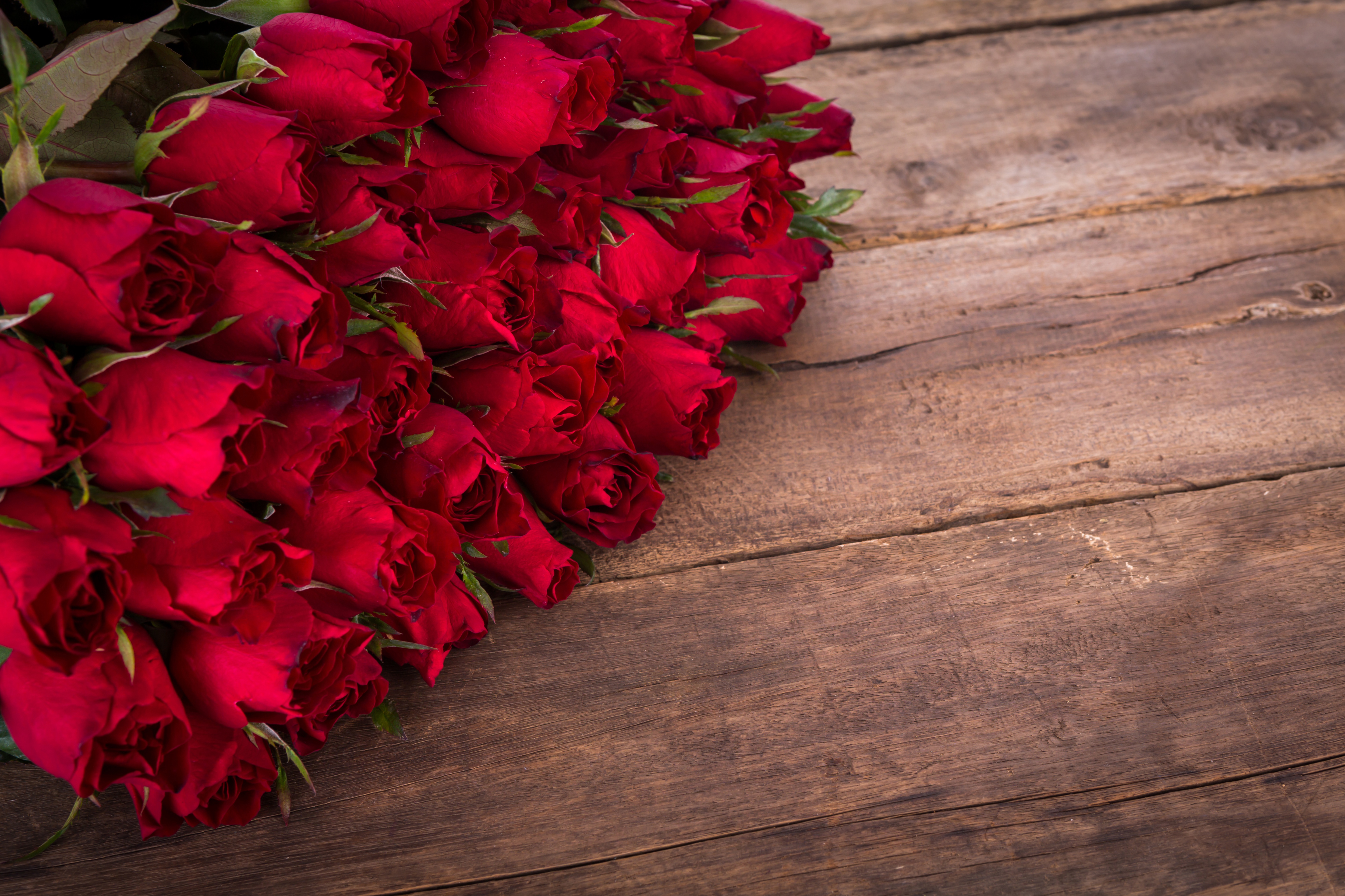 Много цветов на столе. Красивые розы. Букет красных роз. Красивые красные розы.