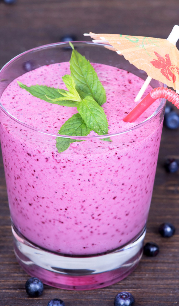 зонтик, черника, коктейль, десерт, трубочки, cocktail, dessert, berries