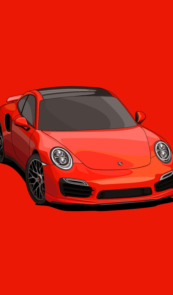 Нарисуй красный автомобиль. Порше 911 вектор красная. Porsche 911 Red. Мультяшный Porsche 911. Иллюстрации красное авто.