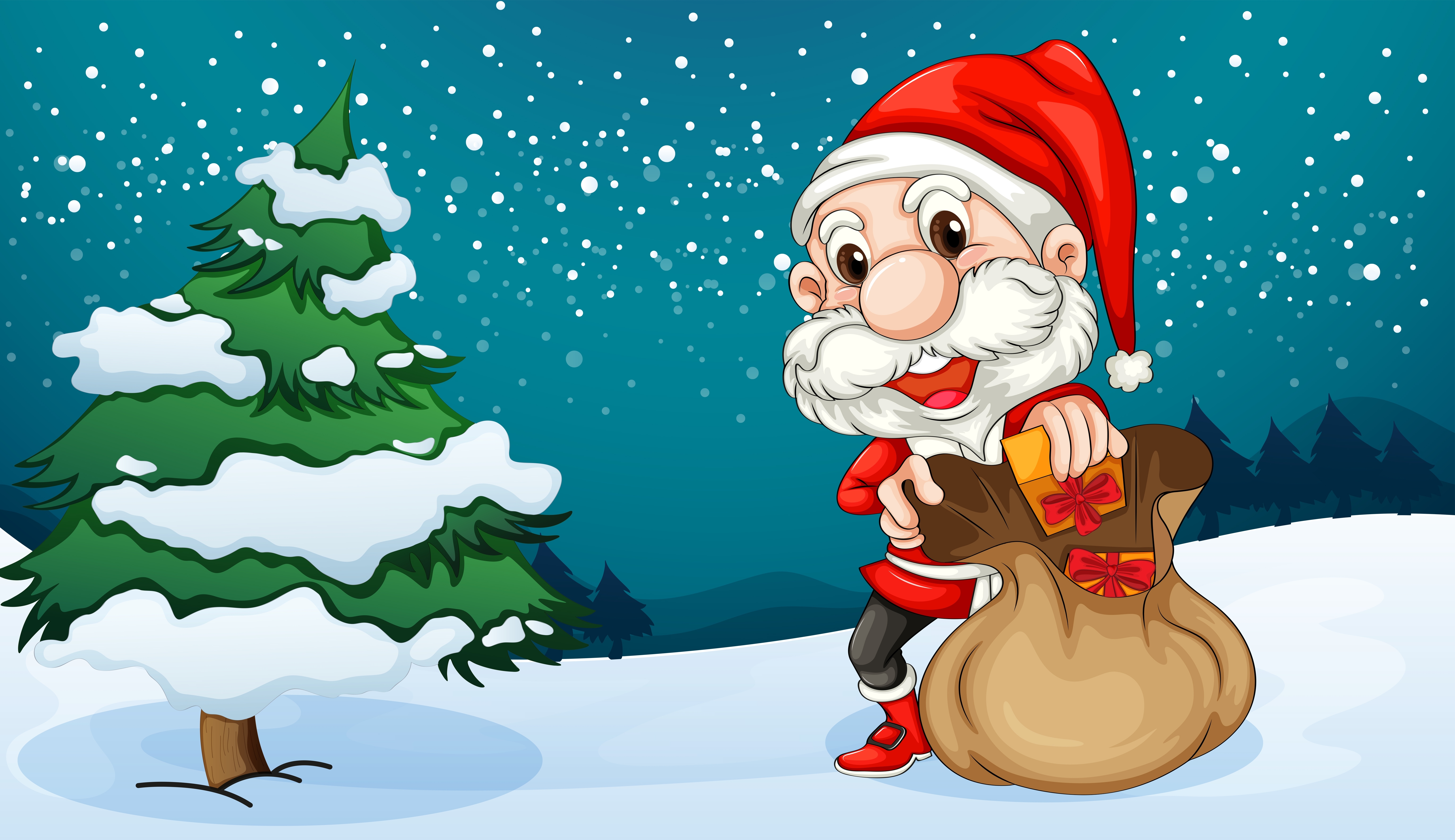 Дед мороз 4 класс. Дед Мороз и елка. Дед Мороз мультяшный. Рисунки на новый год. Новый год дед Мороз.
