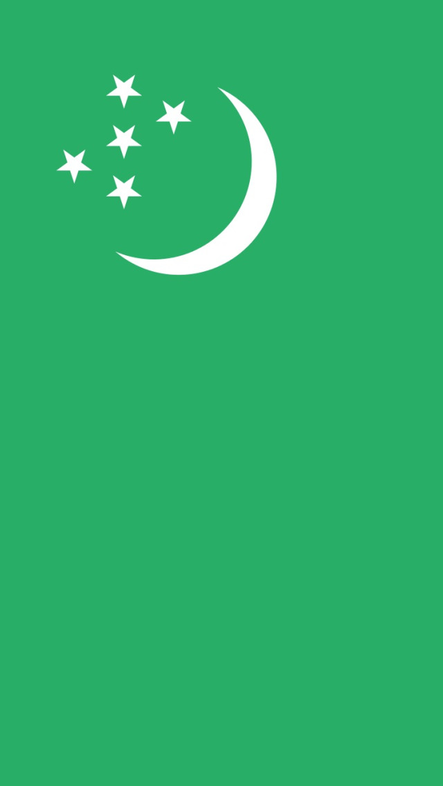 Зеленый флаг с луной