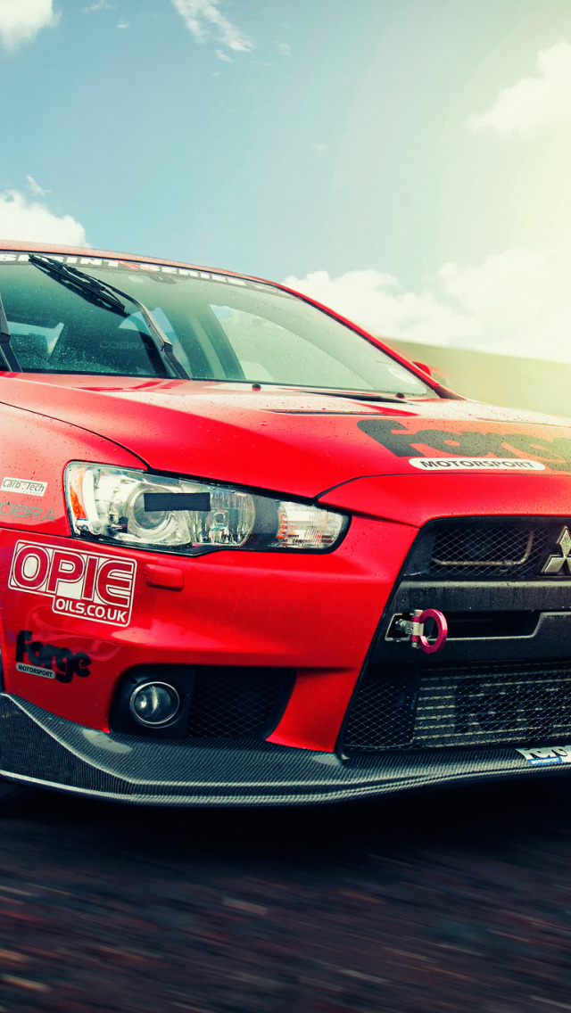 Mitsubishi Lancer Evolution 10 вертикальные