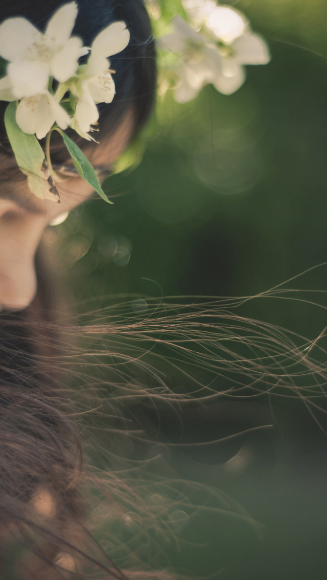 волосы, портрет, девочка, венок