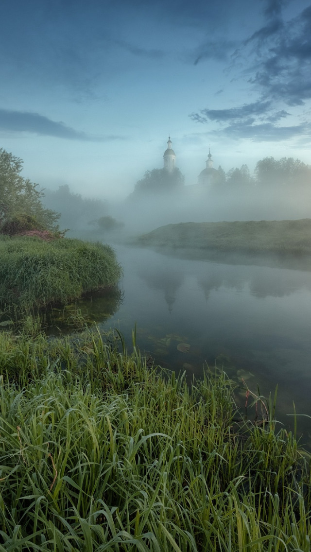 Новосибирск храм Церковь туман берег