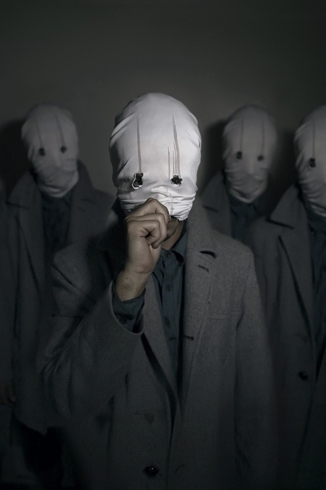 фон, человек, маска