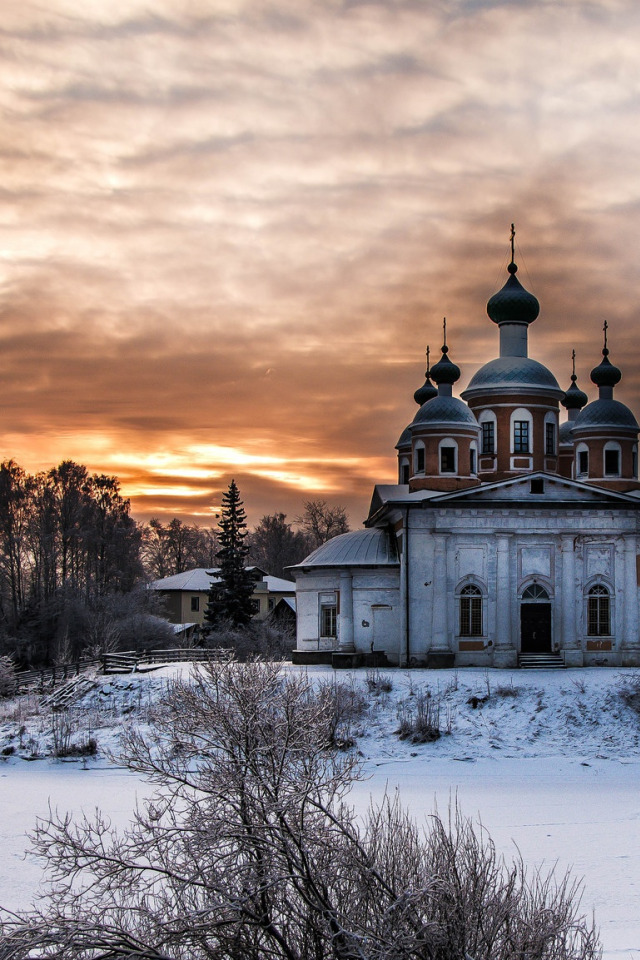 Кузоватово Церковь зима