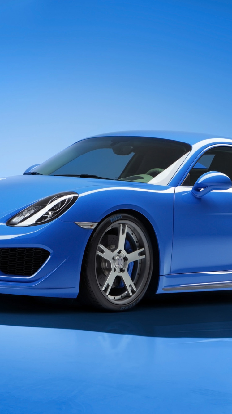 Скачать обои Авто, Голубой, Car, Порше, Blue, Гоночный, Porsche Cayman,  Moncenisio, раздел porsche в разрешении 750x1334