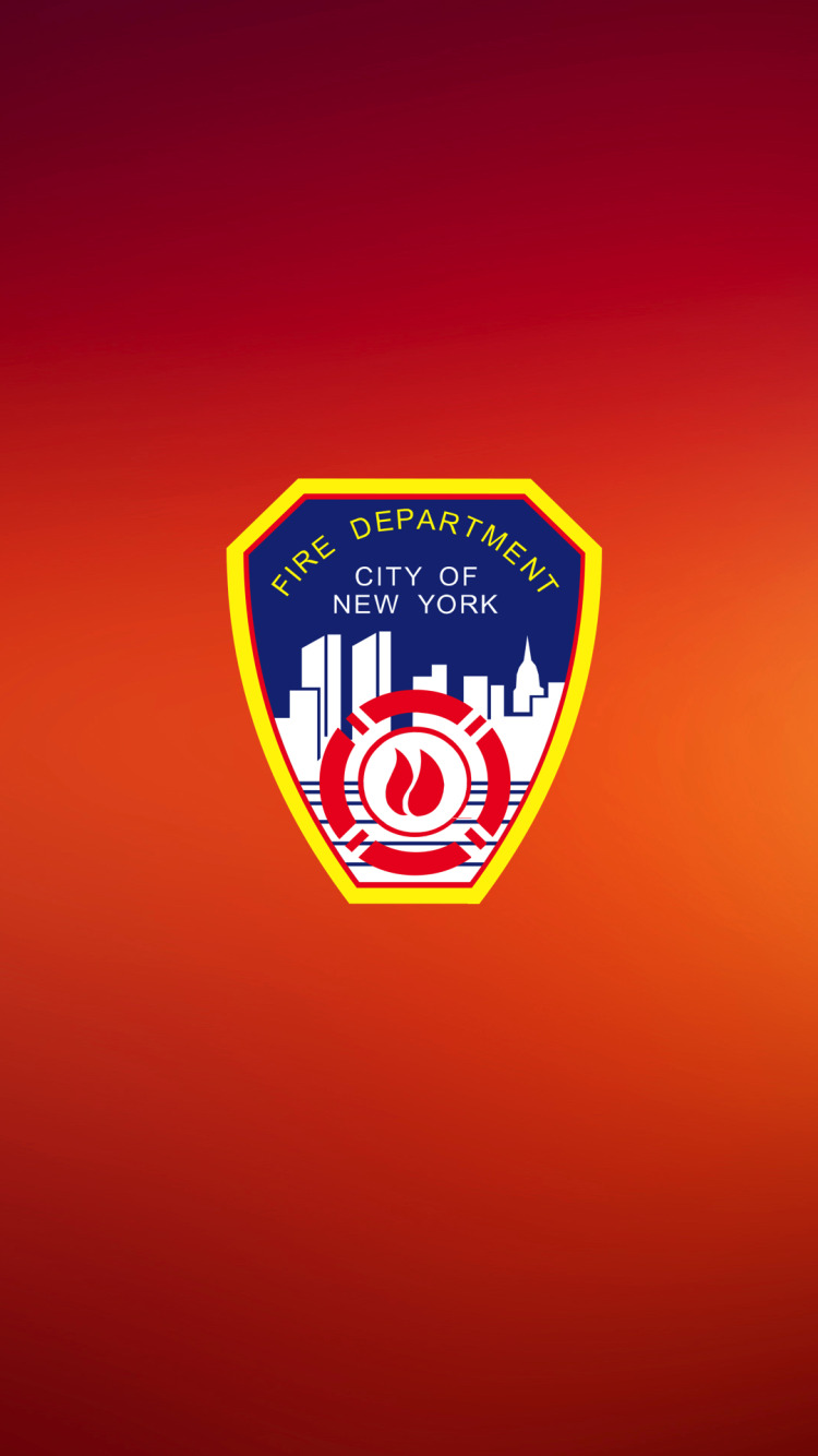 Скачать обои RED, SHIELD, LOGO, FDNY, раздел разное в разрешении 750x1334