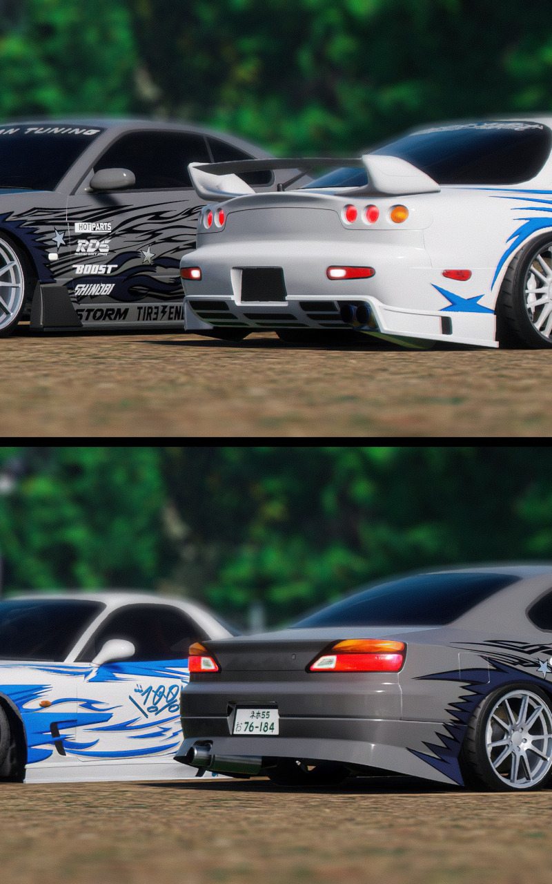 Скачать обои mazda, rx7, games, silvia, carsfromgame, carx, nissan silvia  s15, раздел mazda в разрешении 800x1280