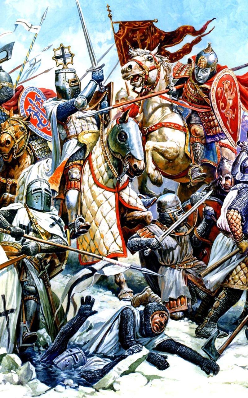 Борьба против немецких рыцарей. Битва Ледовое побоище 1242.