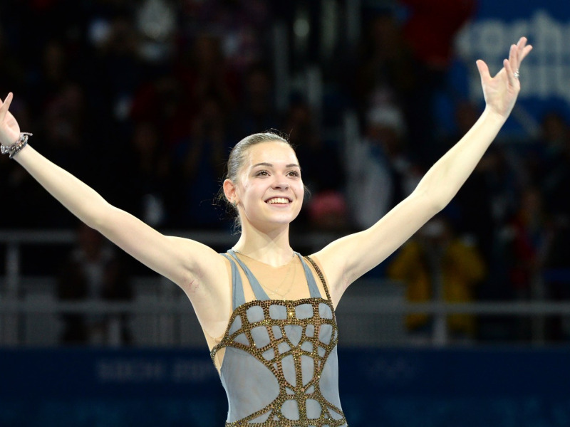 радость, улыбка, золото, победа, фигурное катание, Россия, Russia, олимпийская чемпионка