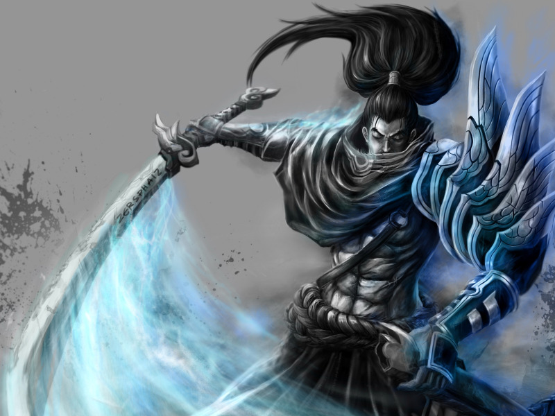 меч, арт, самурай, хвост, мужчина, League of Legends, LoL, Ясуо
