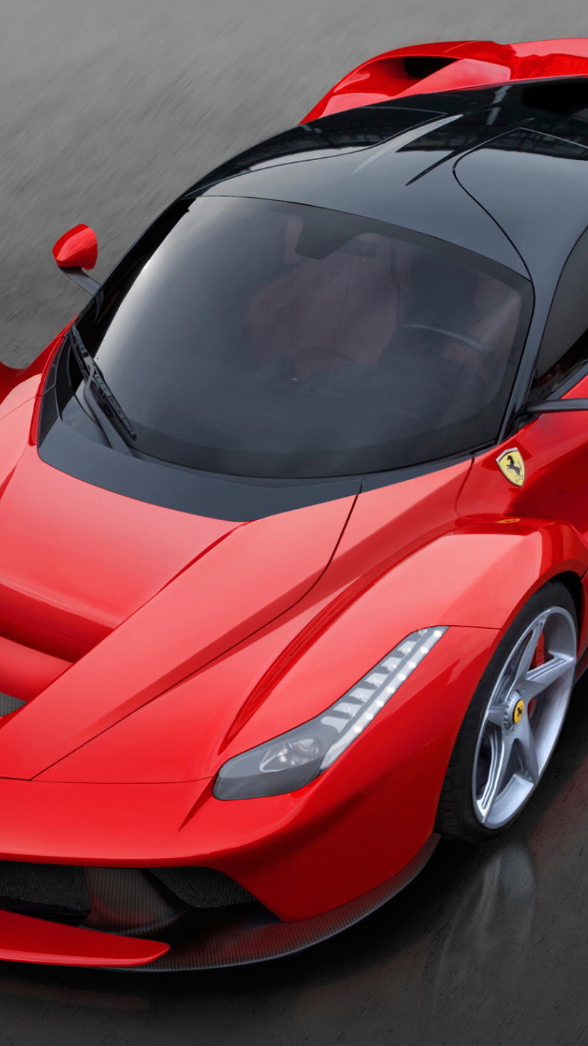 Скачать обои машина, фары, Ferrari, red, ракурс, передок, 2013, LaFerrari,  раздел ferrari в разрешении 824x1464