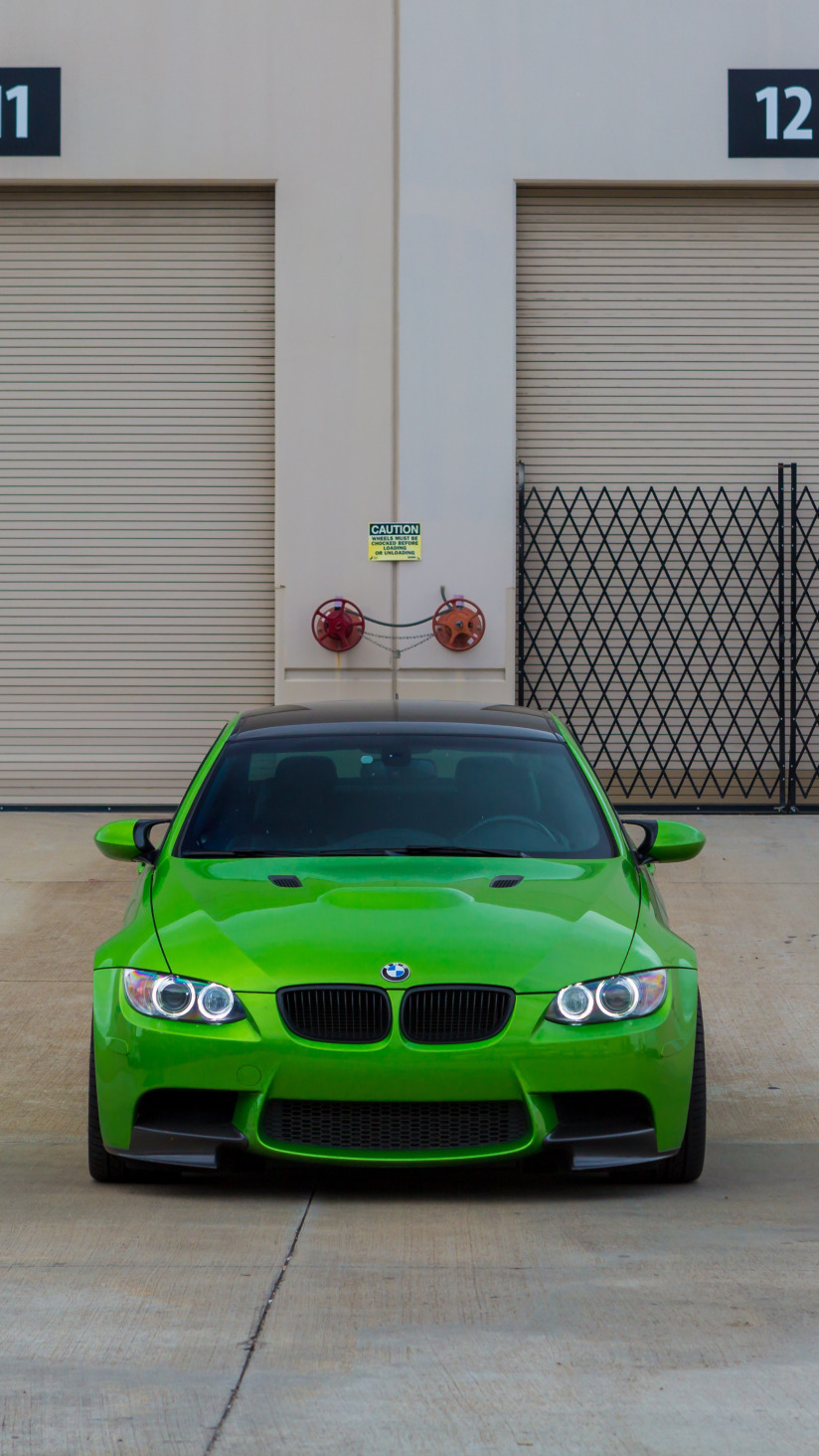 Скачать обои E92, M3, Front view, Java green, раздел bmw в разрешении  824x1464