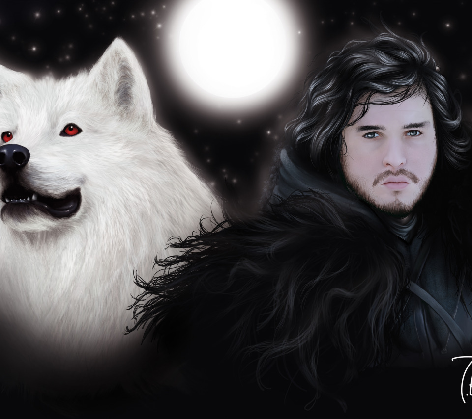 Обои для рабочего стола. white, Ghost, <b>Game</b> of Thrones, Jon Snow, Kit Harin...